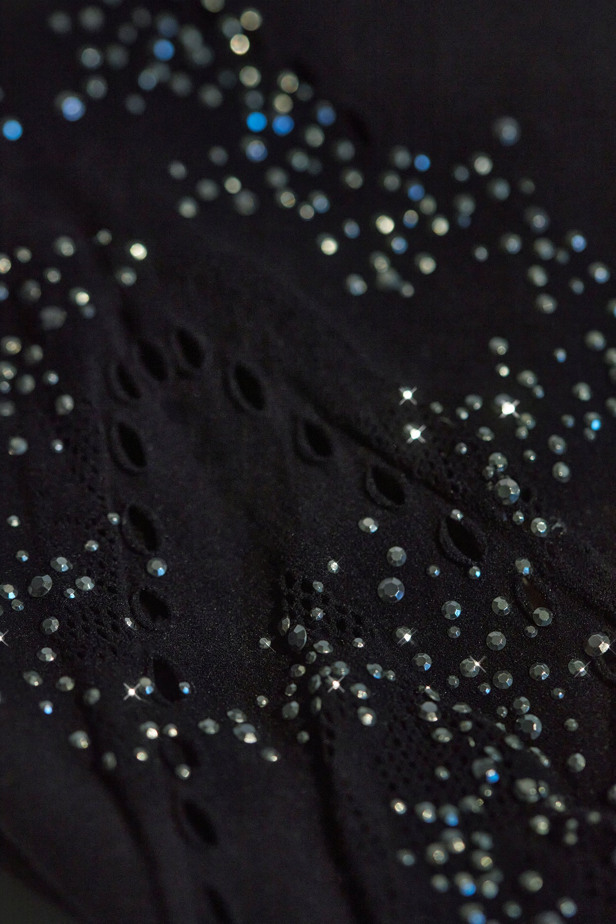 Embellished High-Waist Shorts in Black