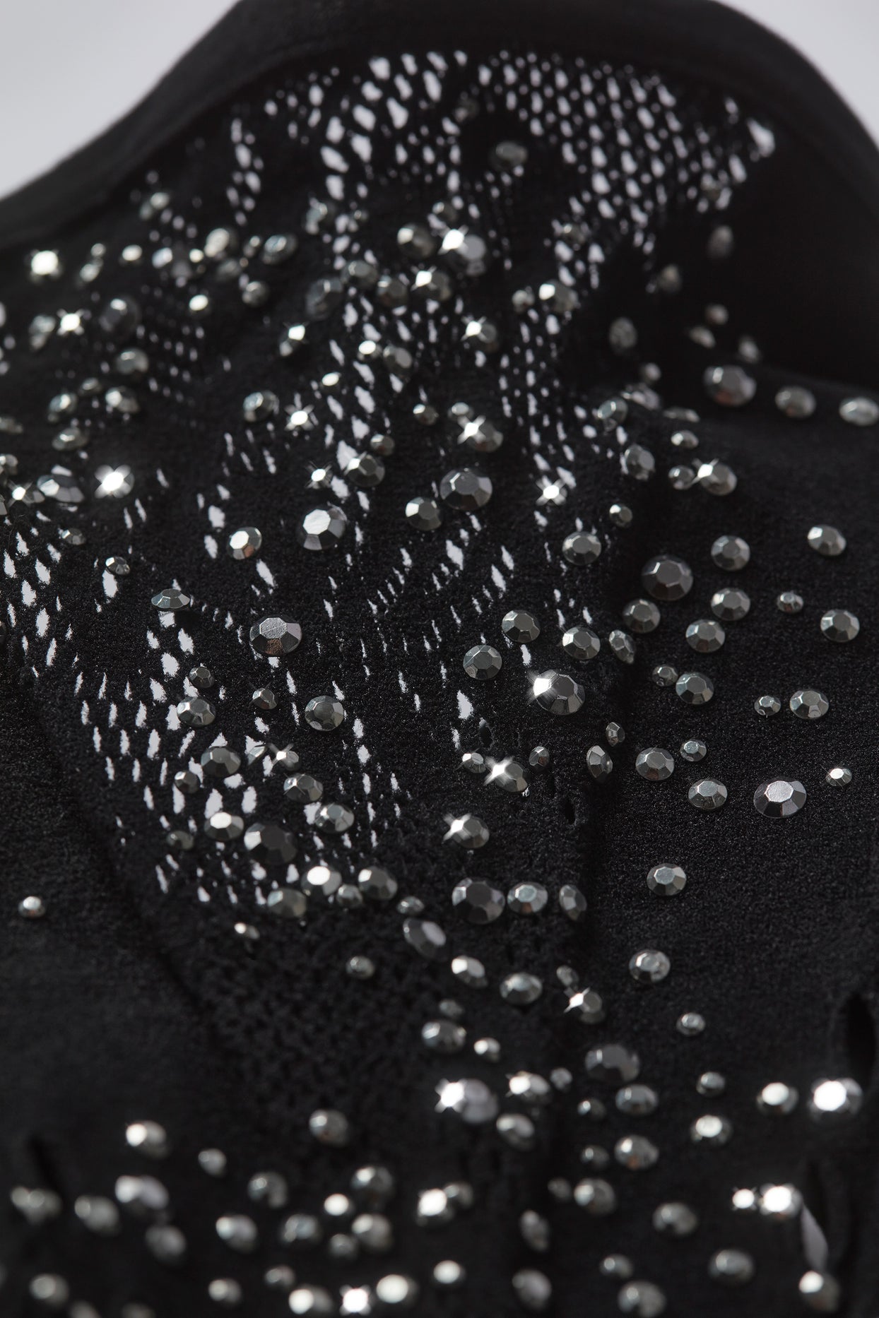 Embellished Cross-Strap Bikini Top in Black - 13