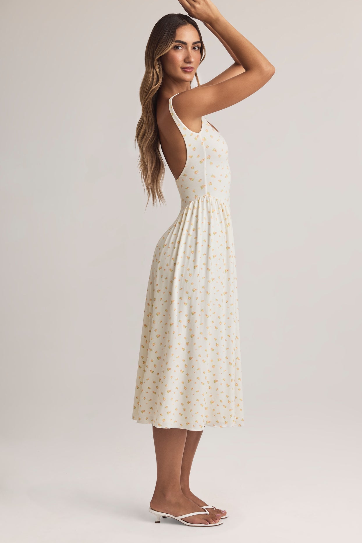 Modal A-Line Midaxi Dress in Floral Print - 7