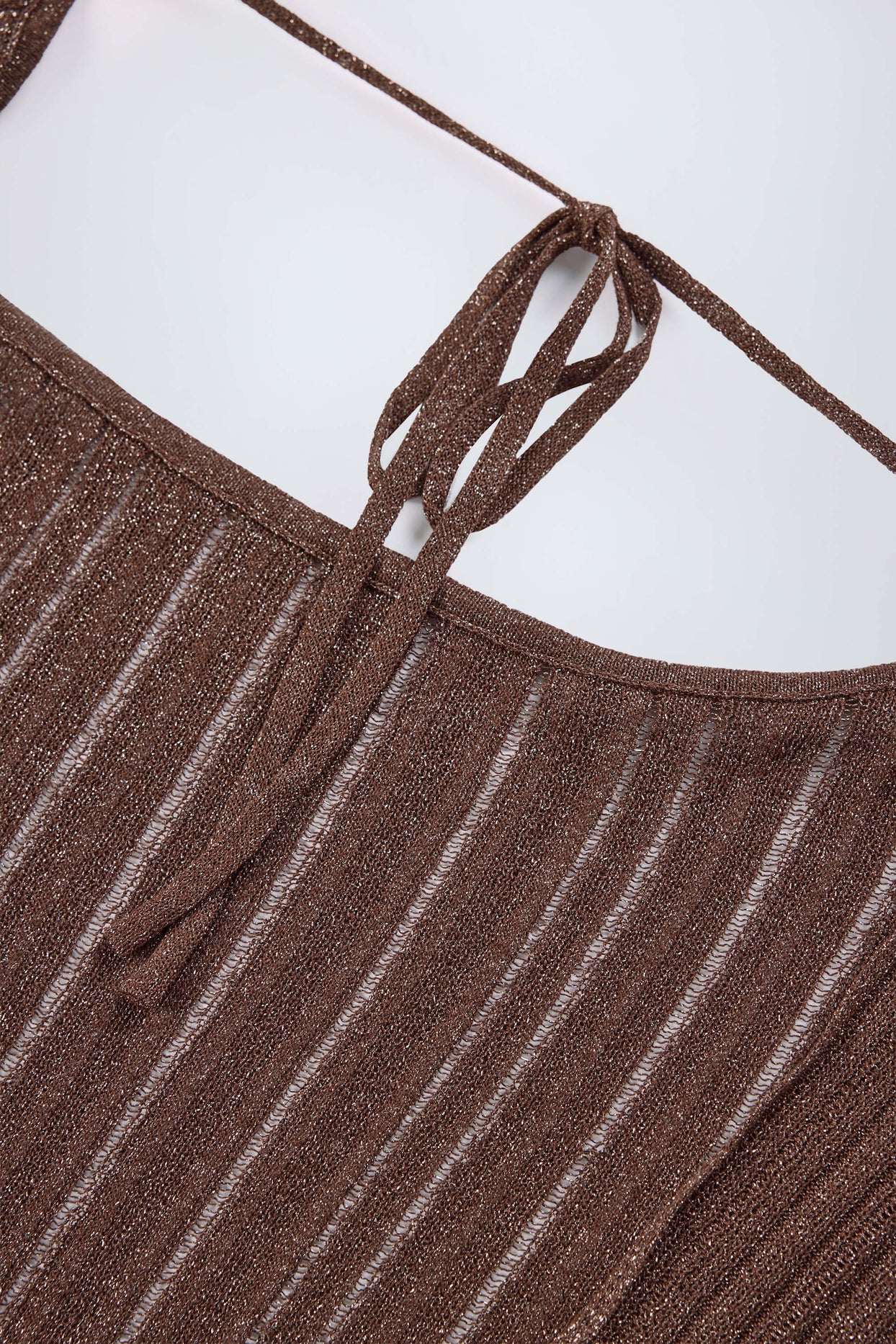 Backless Batwing Mini Dress in Bronze - 5
