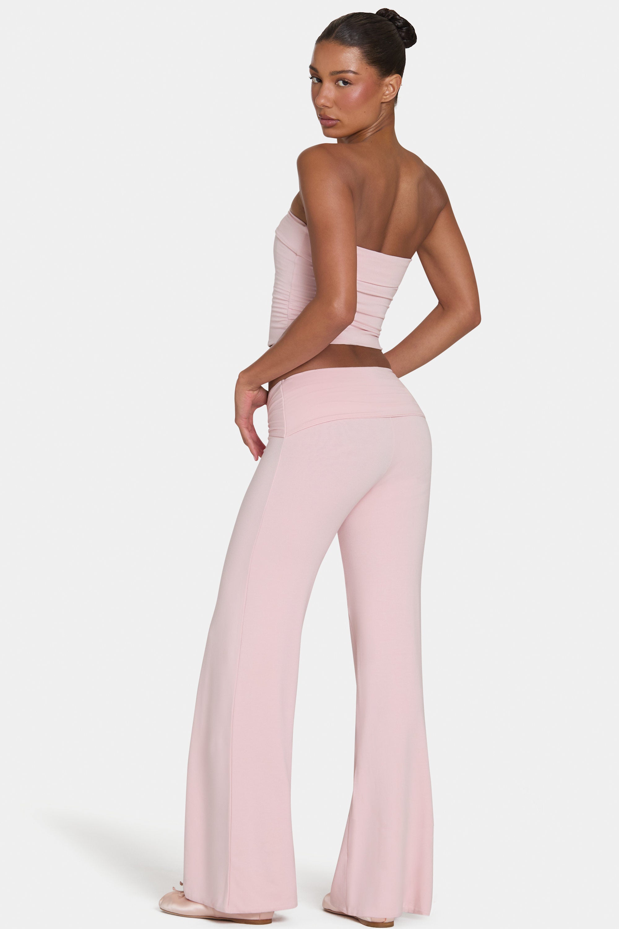 ButterCloud™ Tie-Waist Wide-Leg Trousers in Blush
