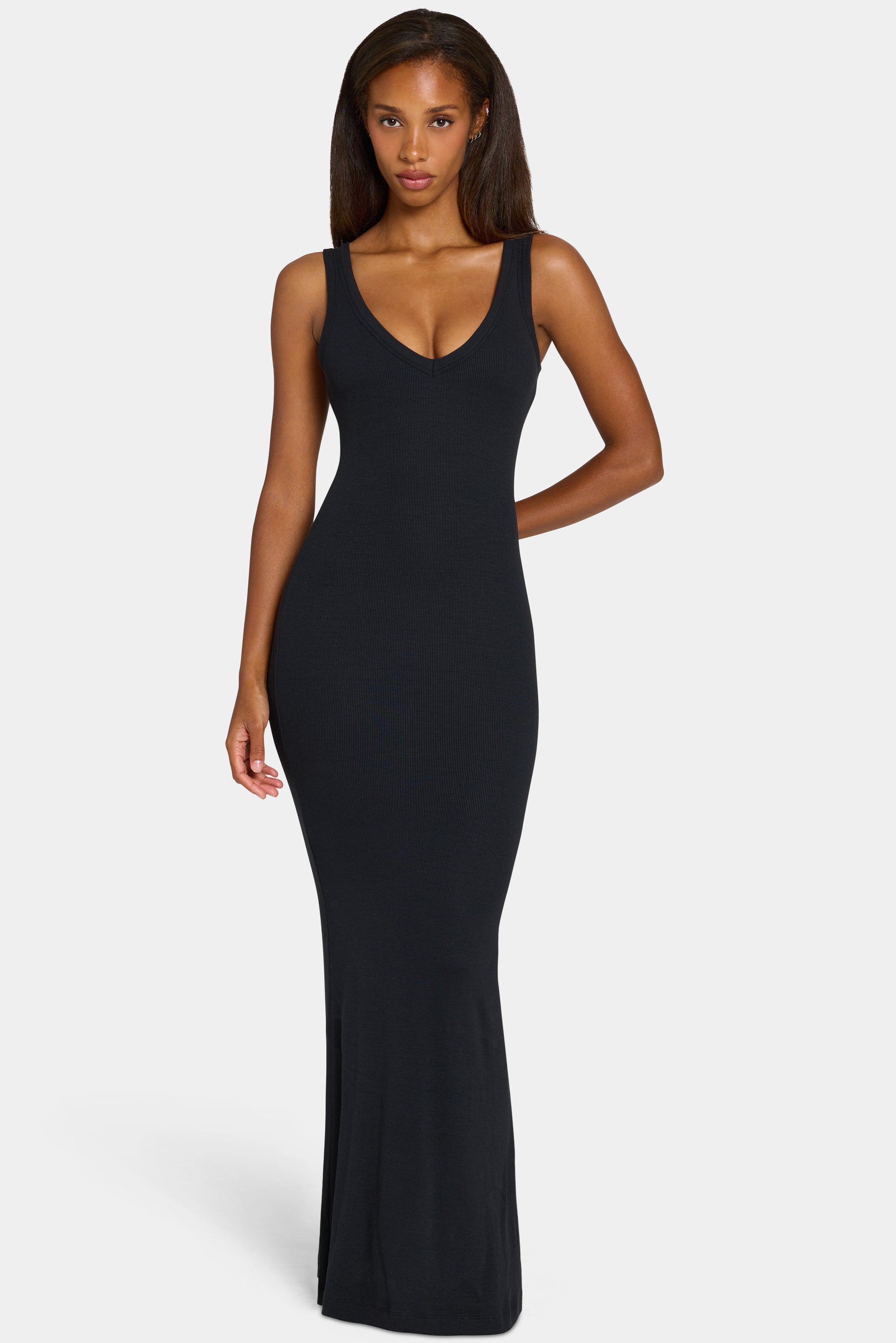 ButterCloud™ Built-In Bra Maxi Dress in Black