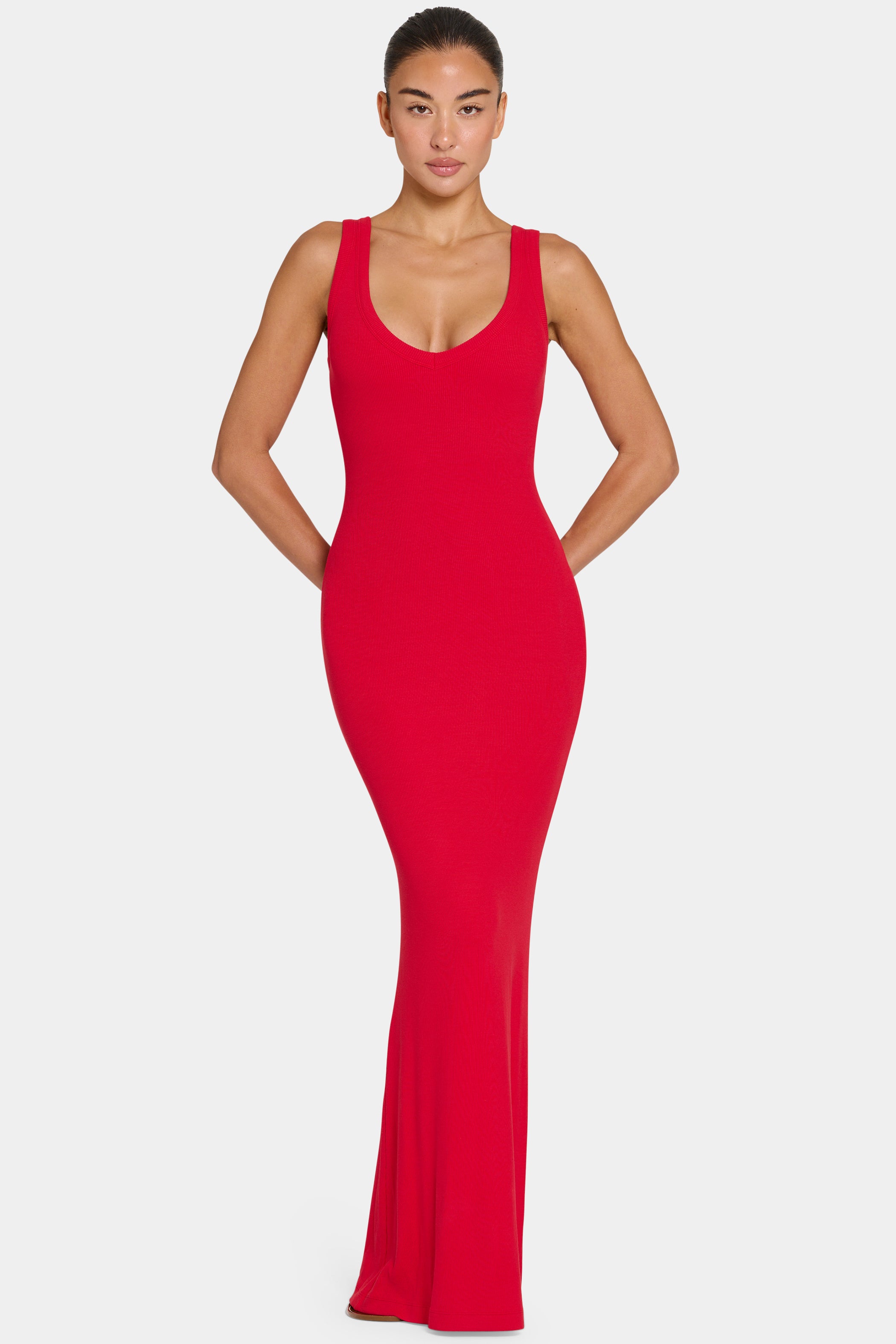 ButterCloud™ Built-In Bra Maxi Dress in Chilli