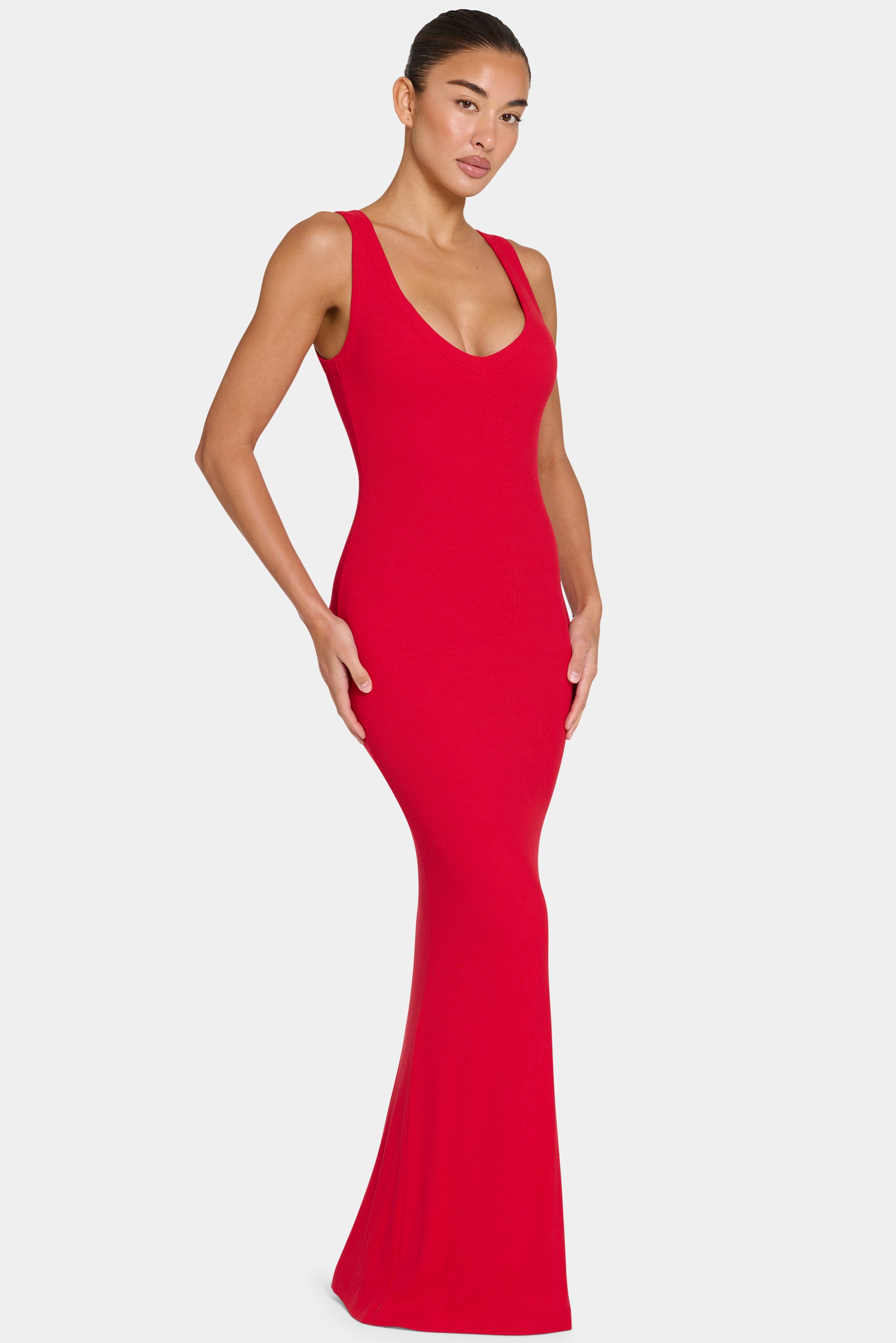 ButterCloud™ Built-In Bra Maxi Dress in Chilli