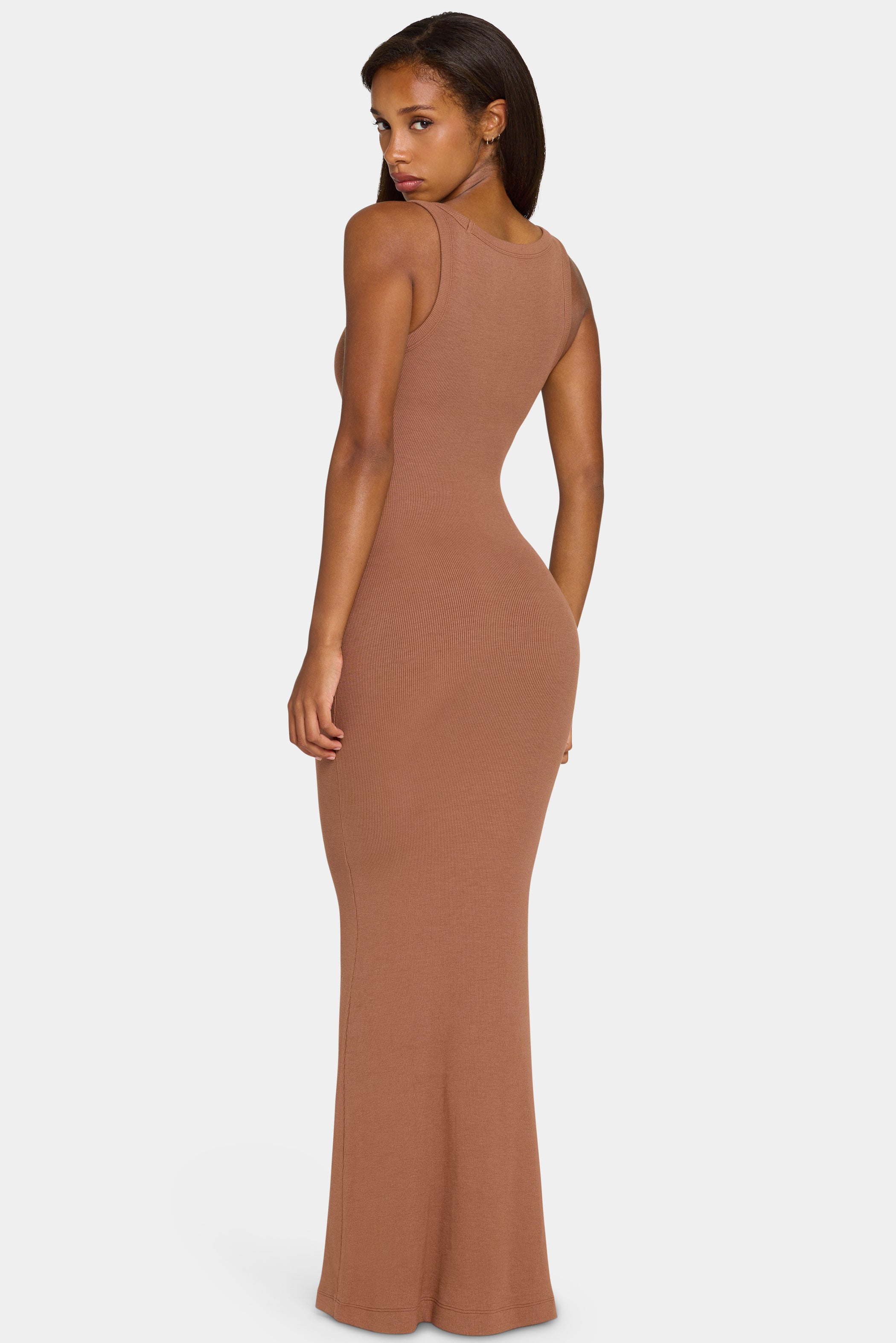 ButterCloud™ Built-In Bra Maxi Dress in Cocoa