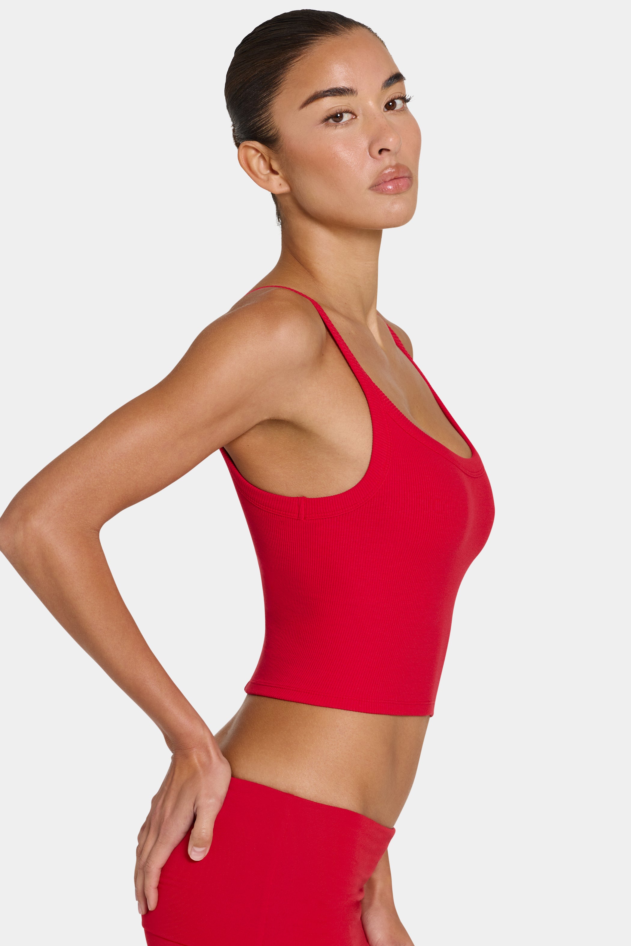 ButterCloud™ Built-In Bra Tank Top in Chilli