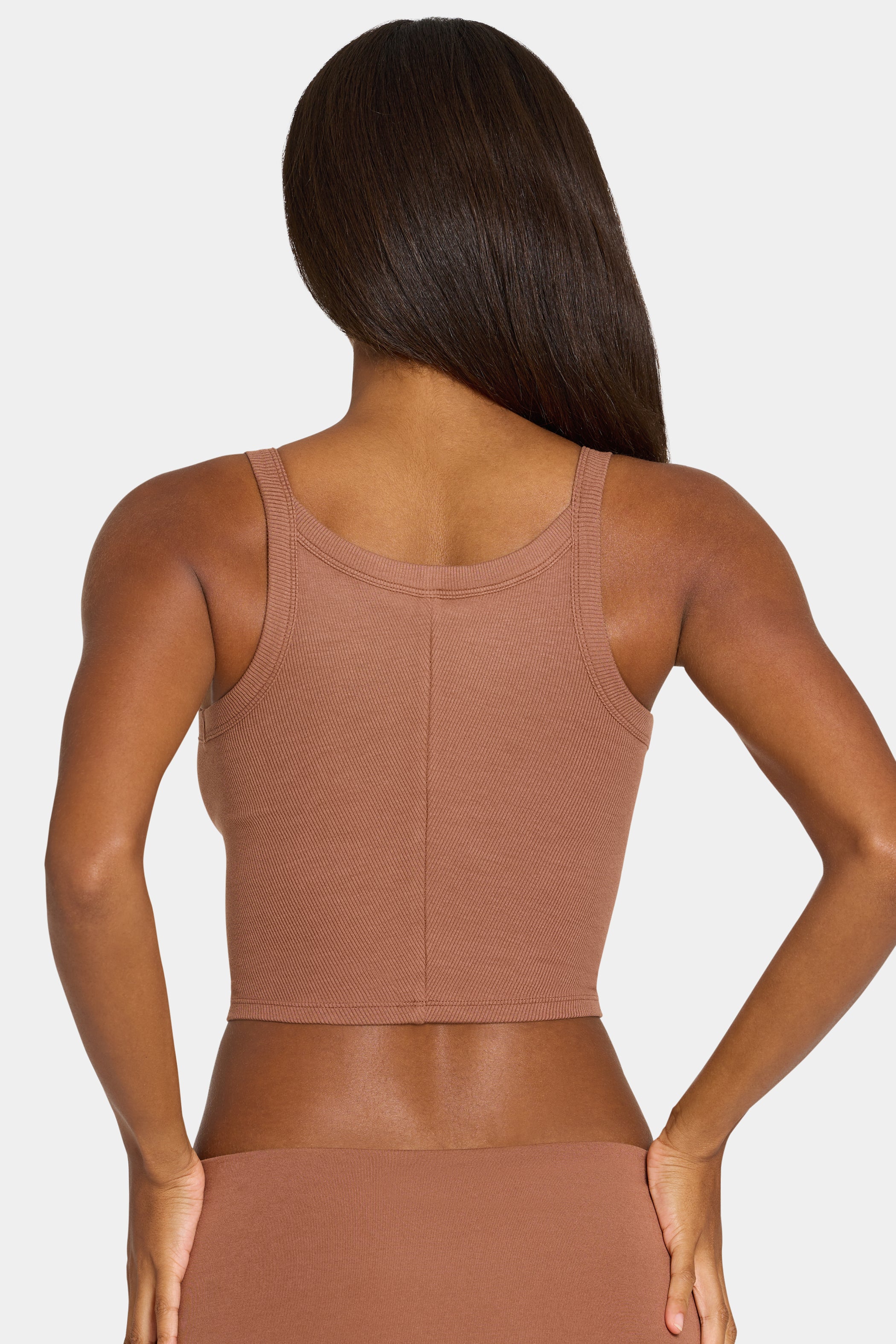 ButterCloud™ Built-In Bra Tank Top in Cocoa
