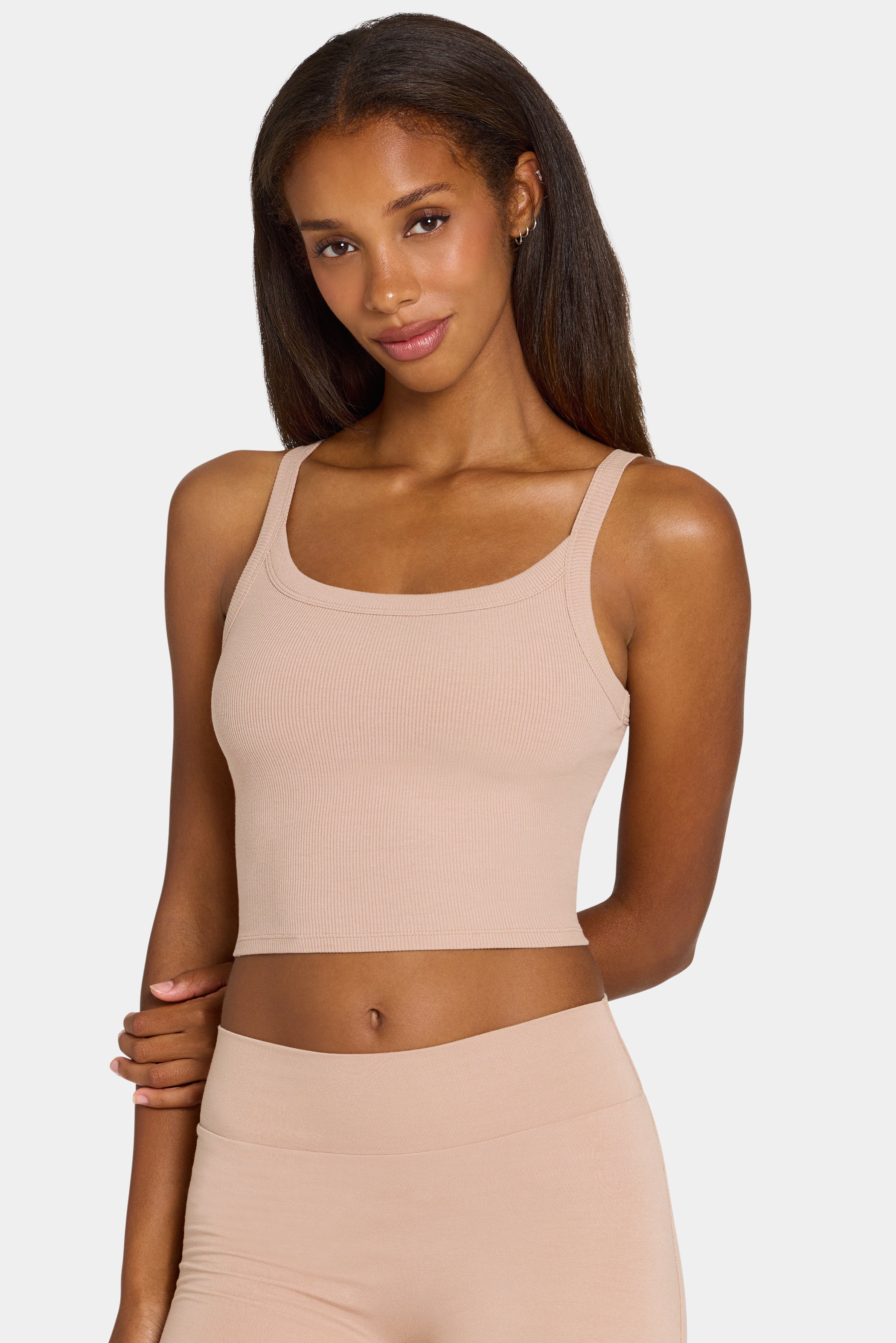 ButterCloud™ Built-In Bra Tank Top in Oatmeal