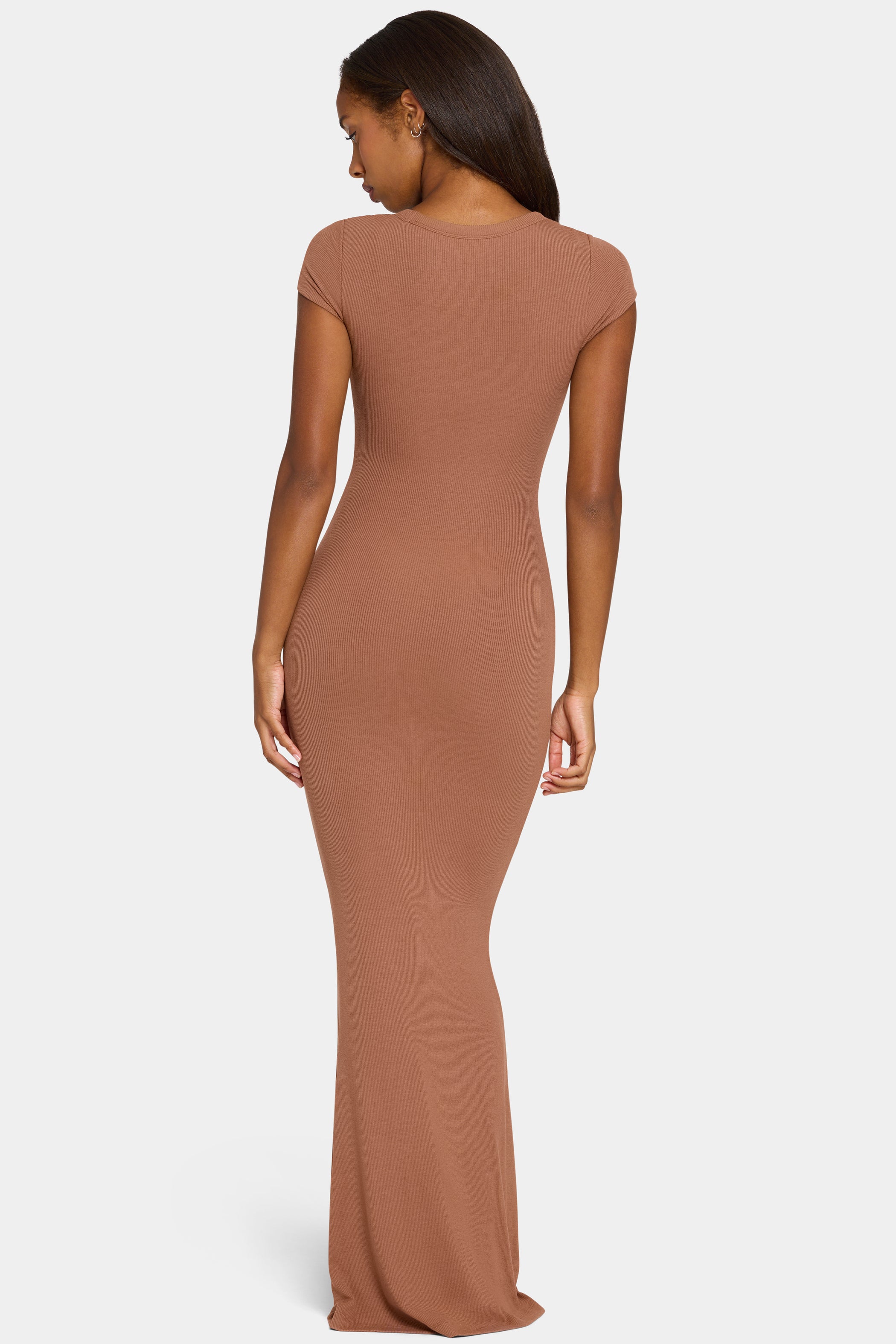 ButterCloud™ Cap Sleeve Maxi Dress in Cocoa