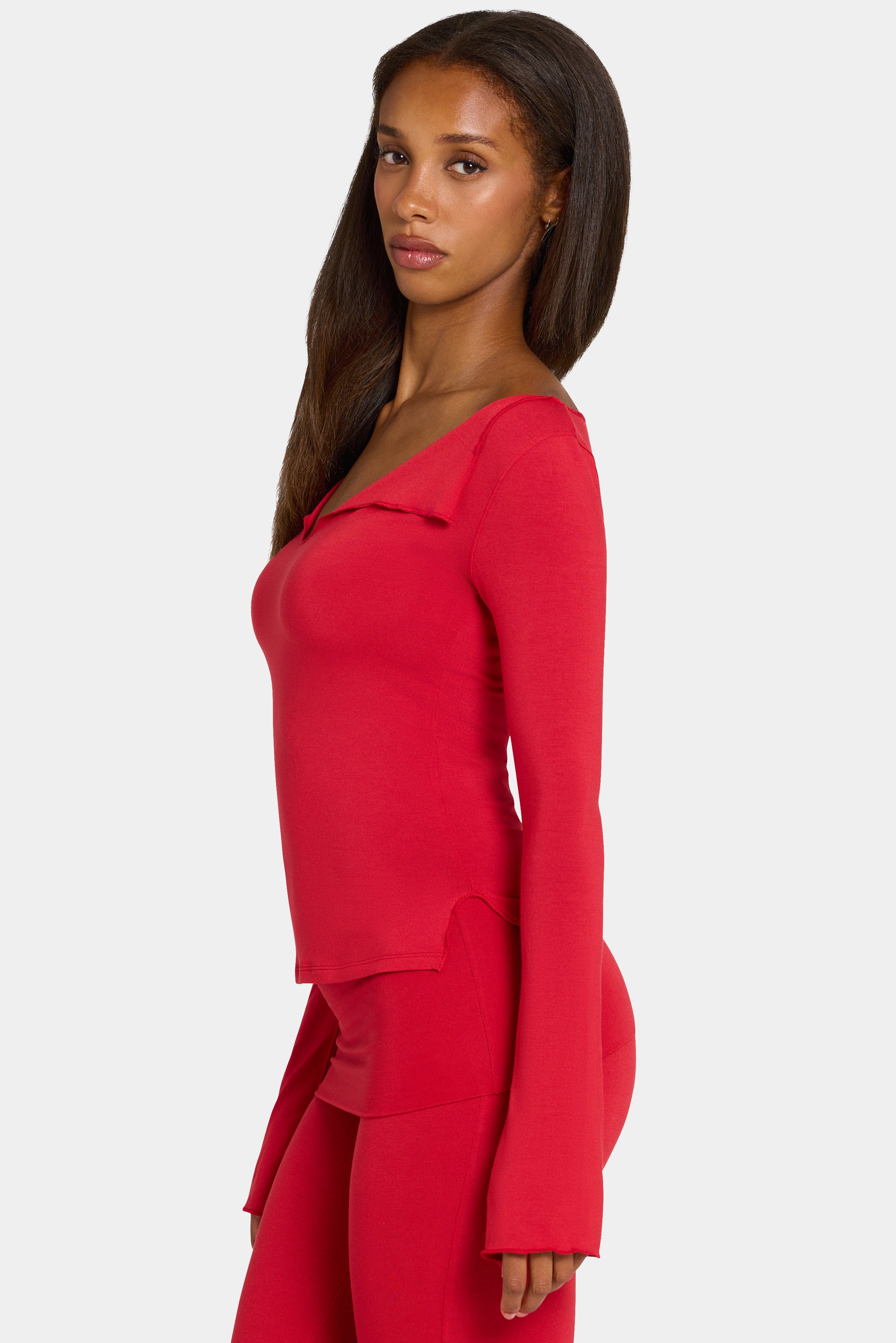 ButterCloud™ Long Sleeve Top in Chilli