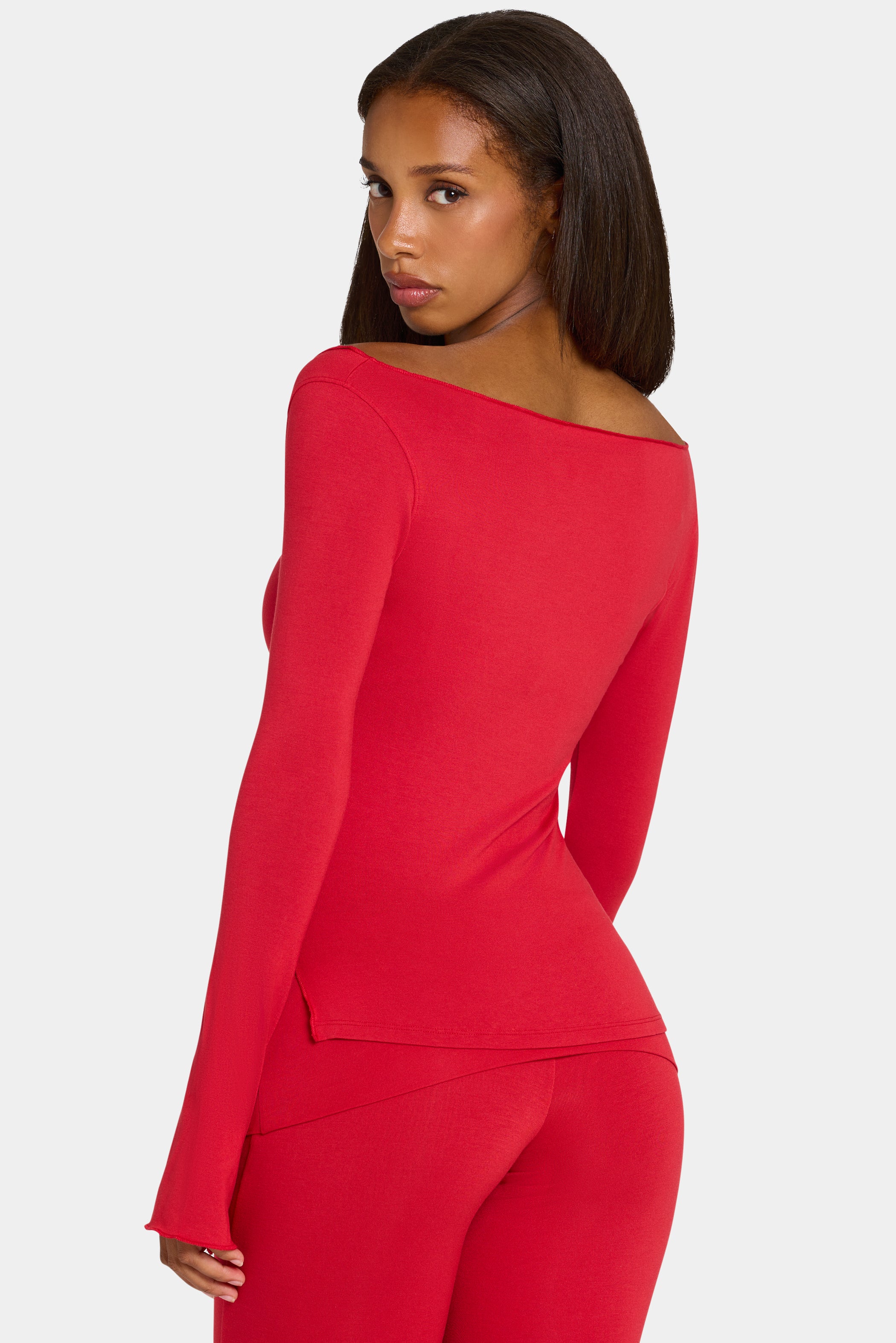 ButterCloud™ Long Sleeve Top in Chilli