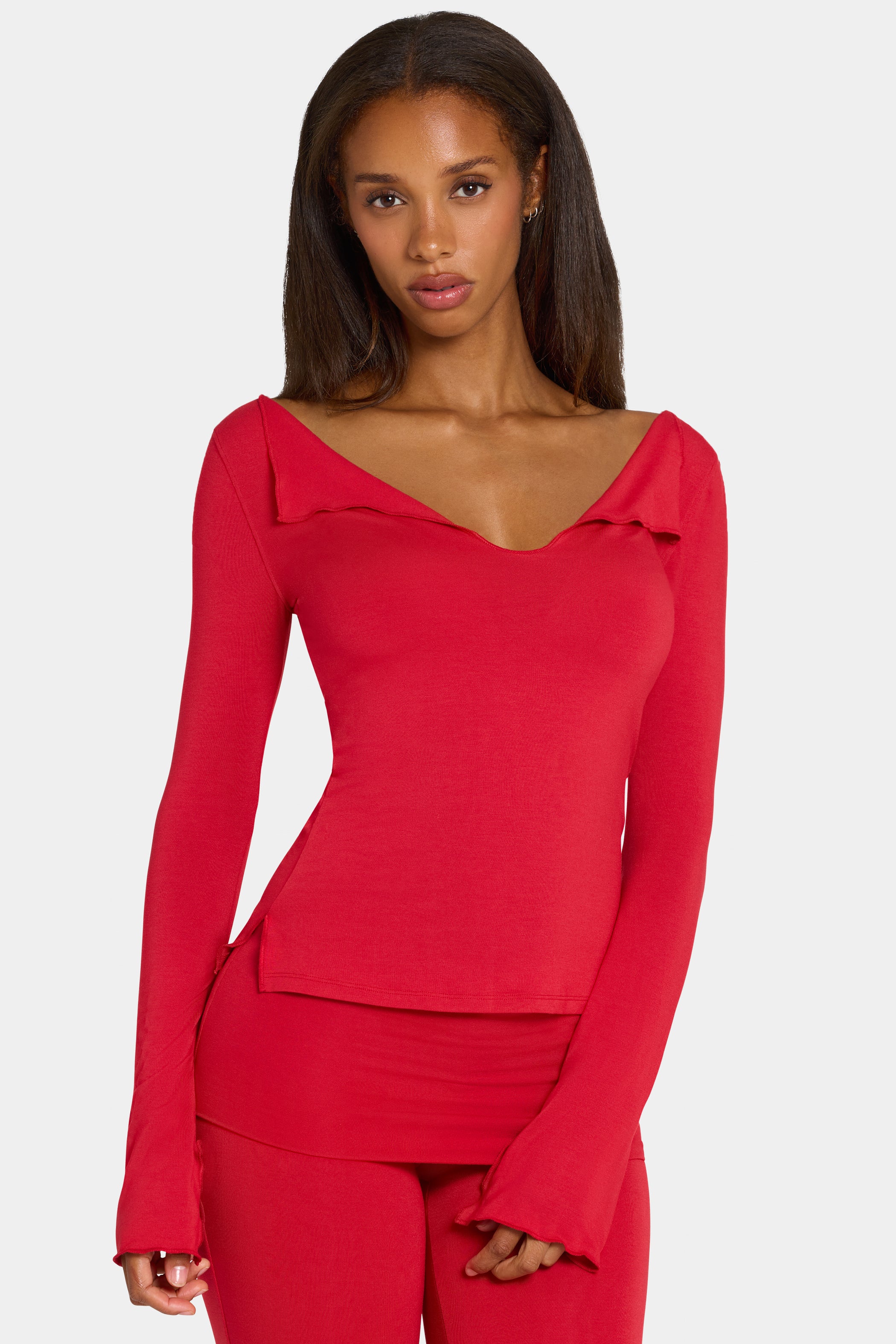 ButterCloud™ Long Sleeve Top in Chilli