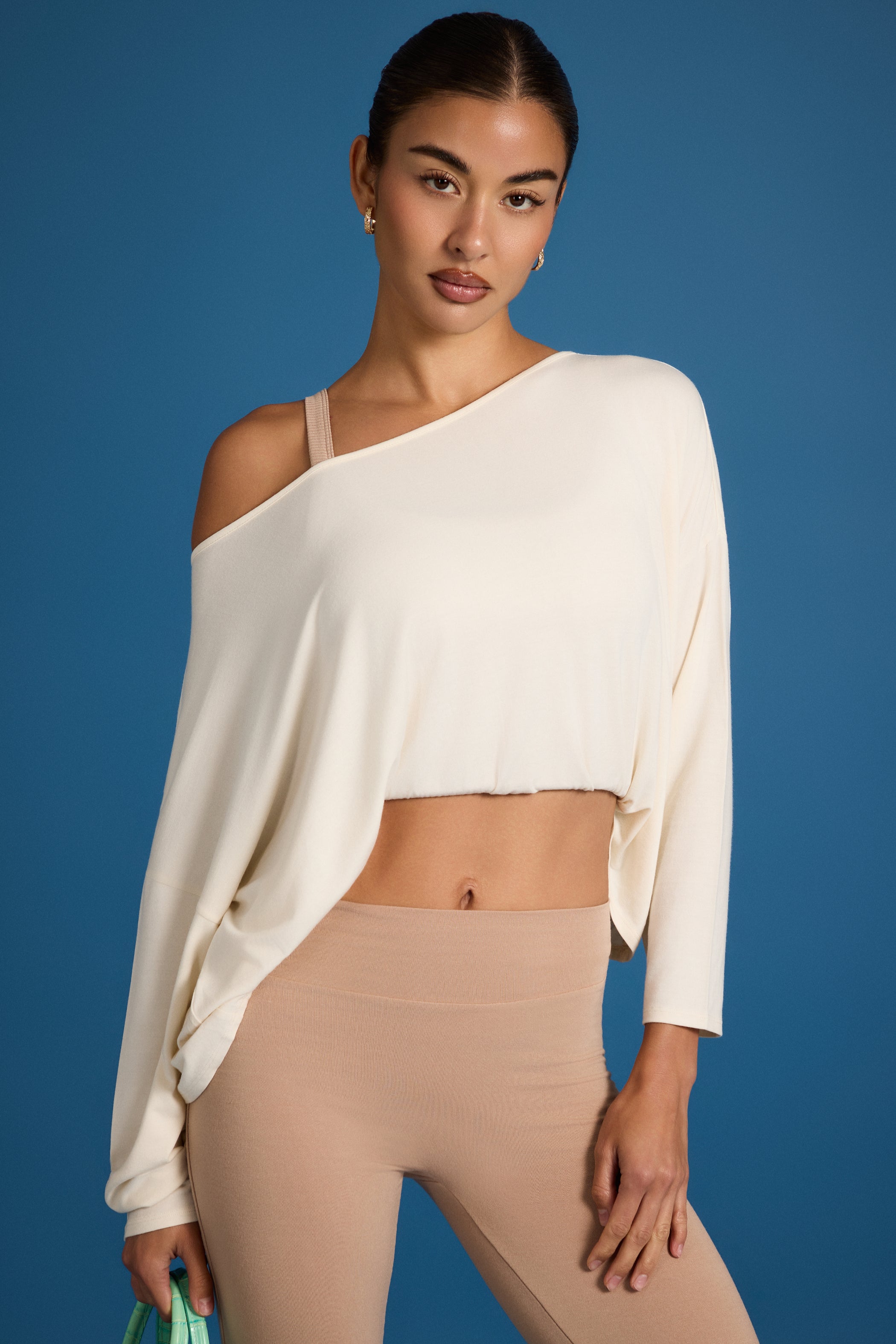 ButterCloud™ Slouchy Off-Shoulder Top in Coconut