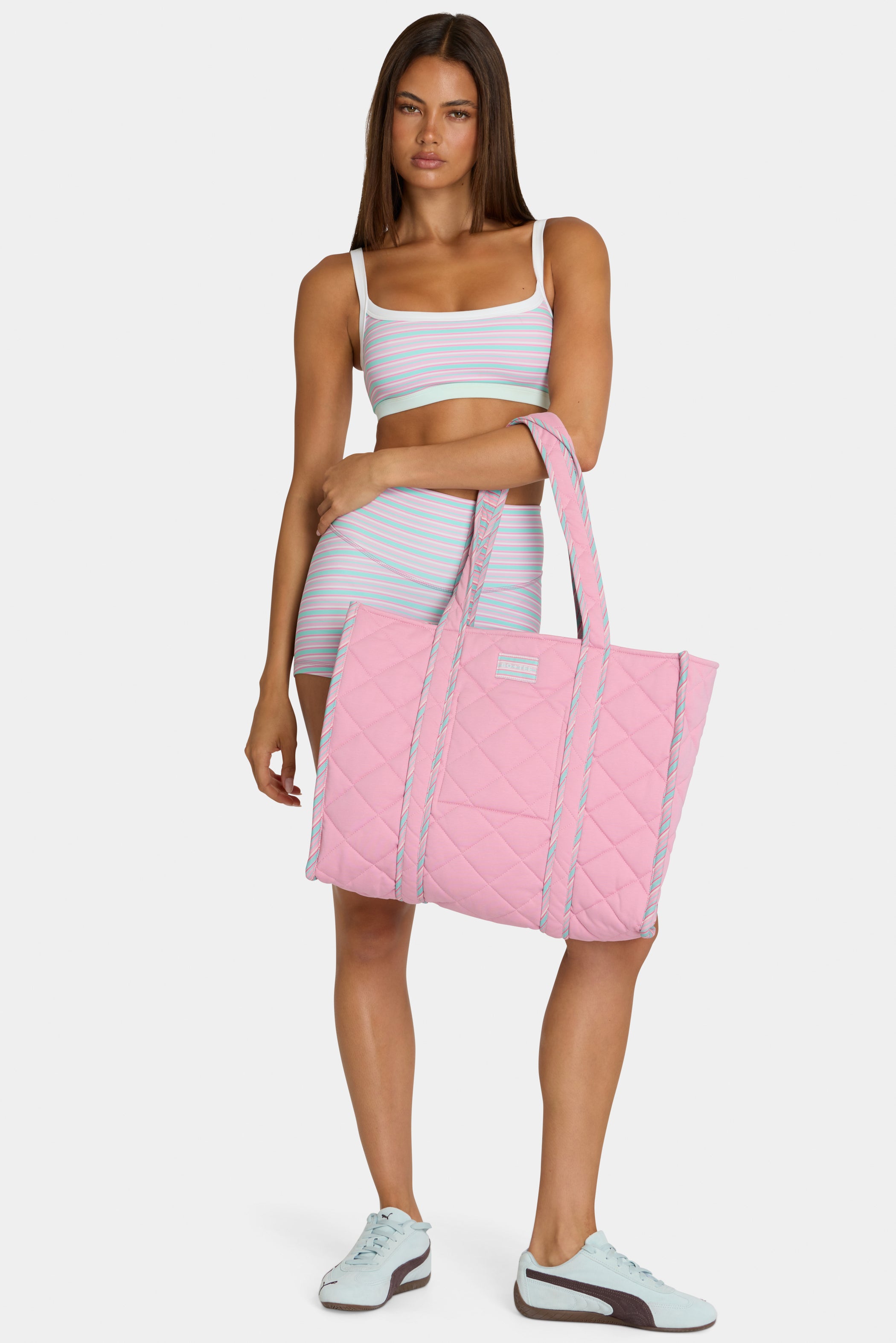 Jersey Tote Bag in Sweet Pink - 2