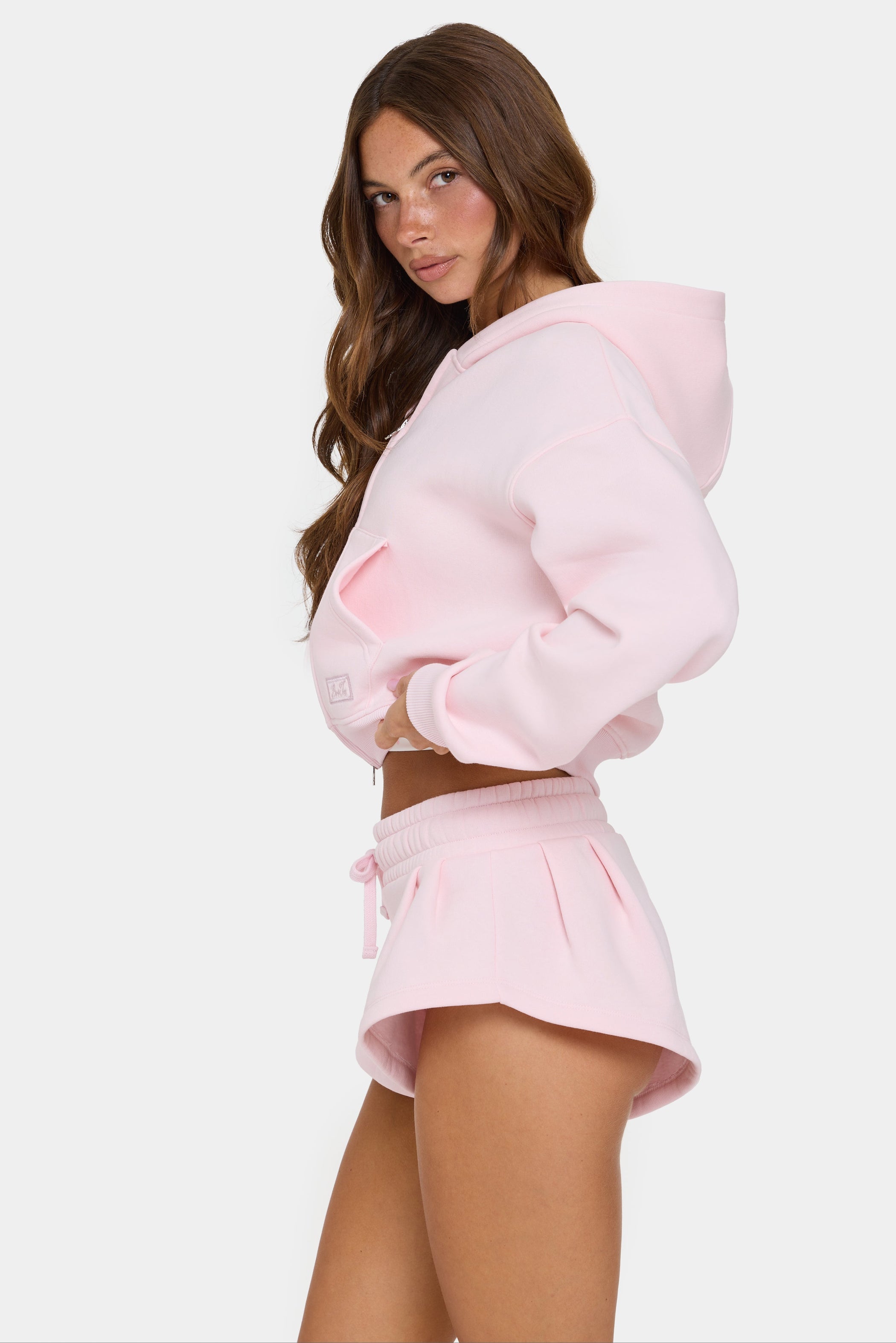 Mid-Rise Mini Shorts in Sorbet