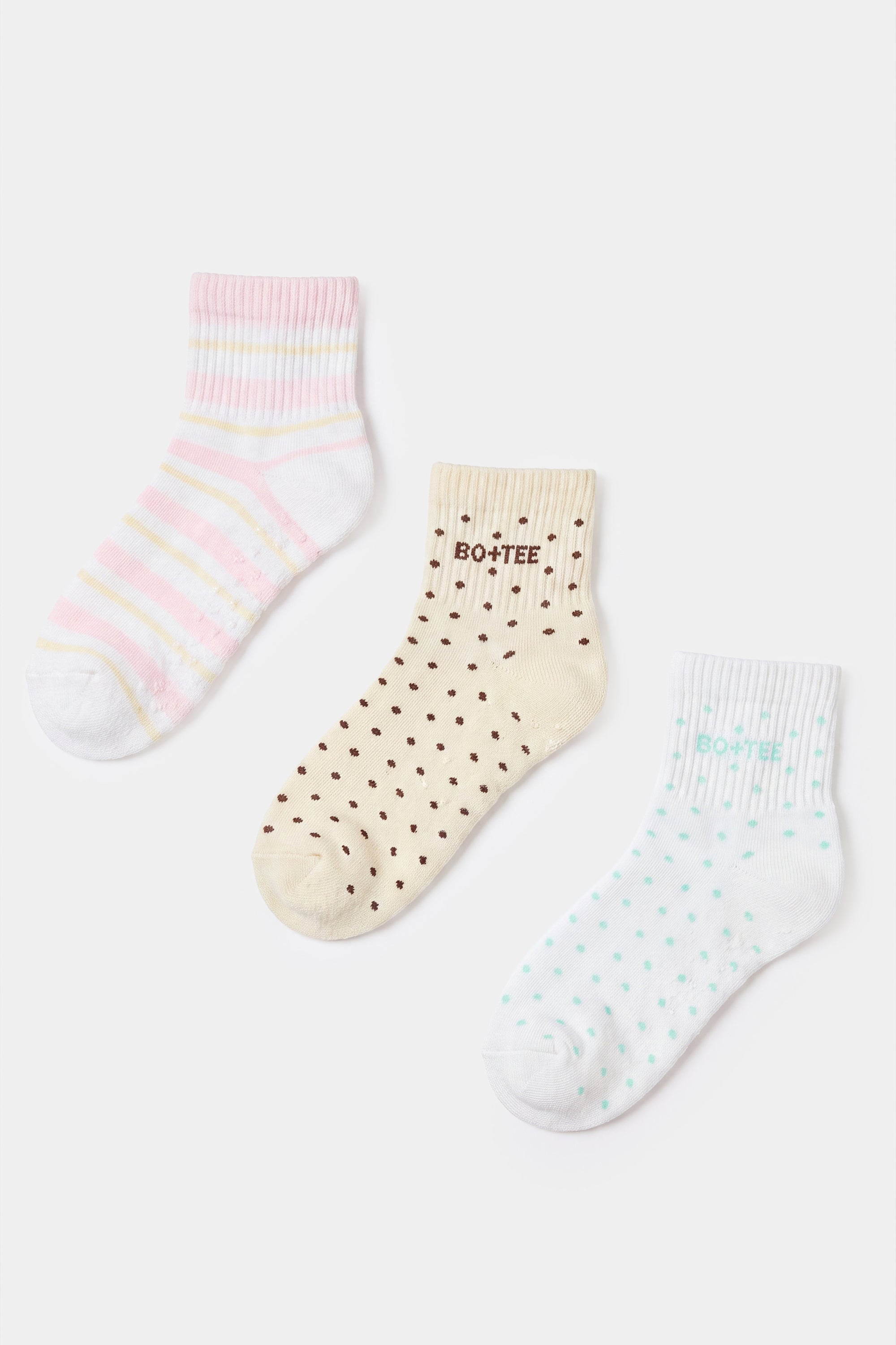 Pilates 3-Pack Socks in Multi