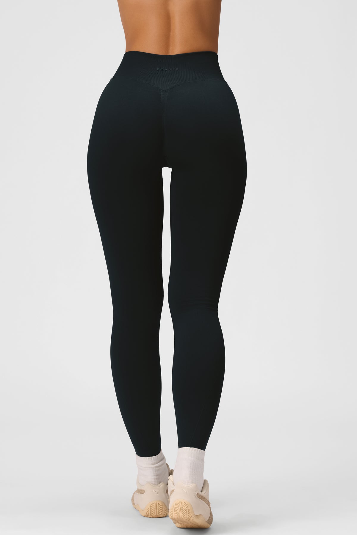 ⁣⁢Nahtlose Leggings in voller Länge in Schwarz⁤⁣