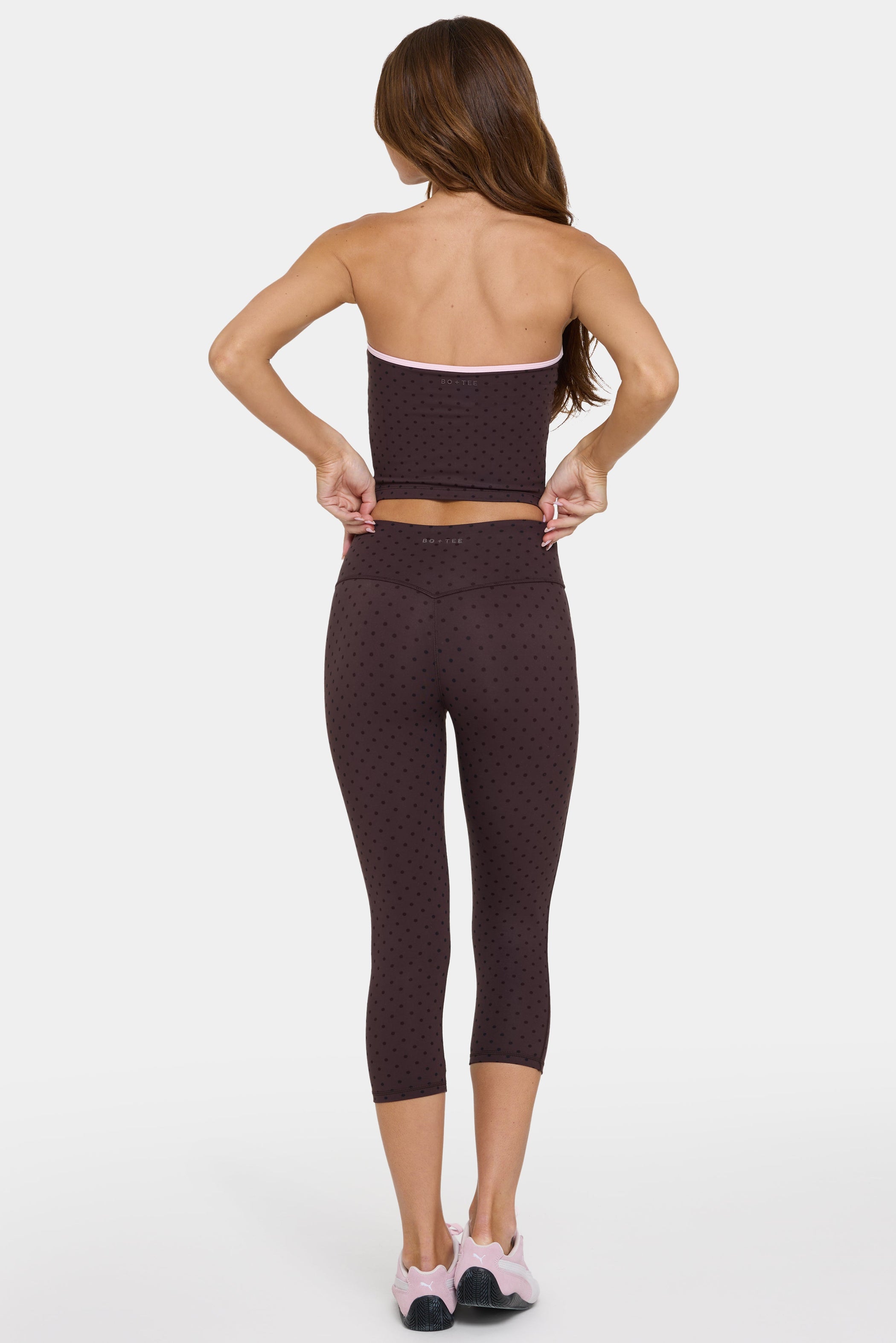 Soft Active Capri Leggings in Choc Chip - 2