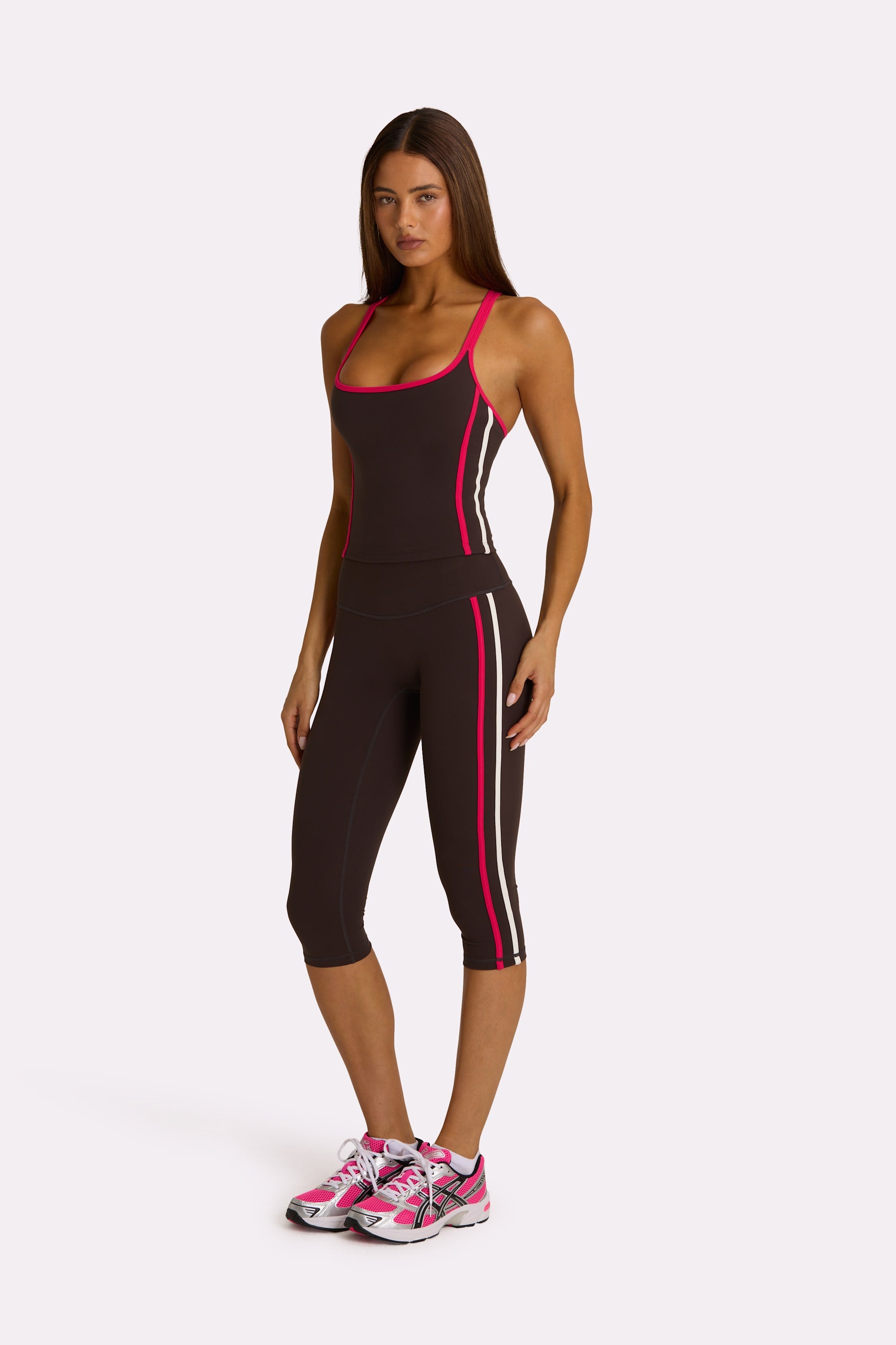 Soft Active Capri Leggings in Truffle
