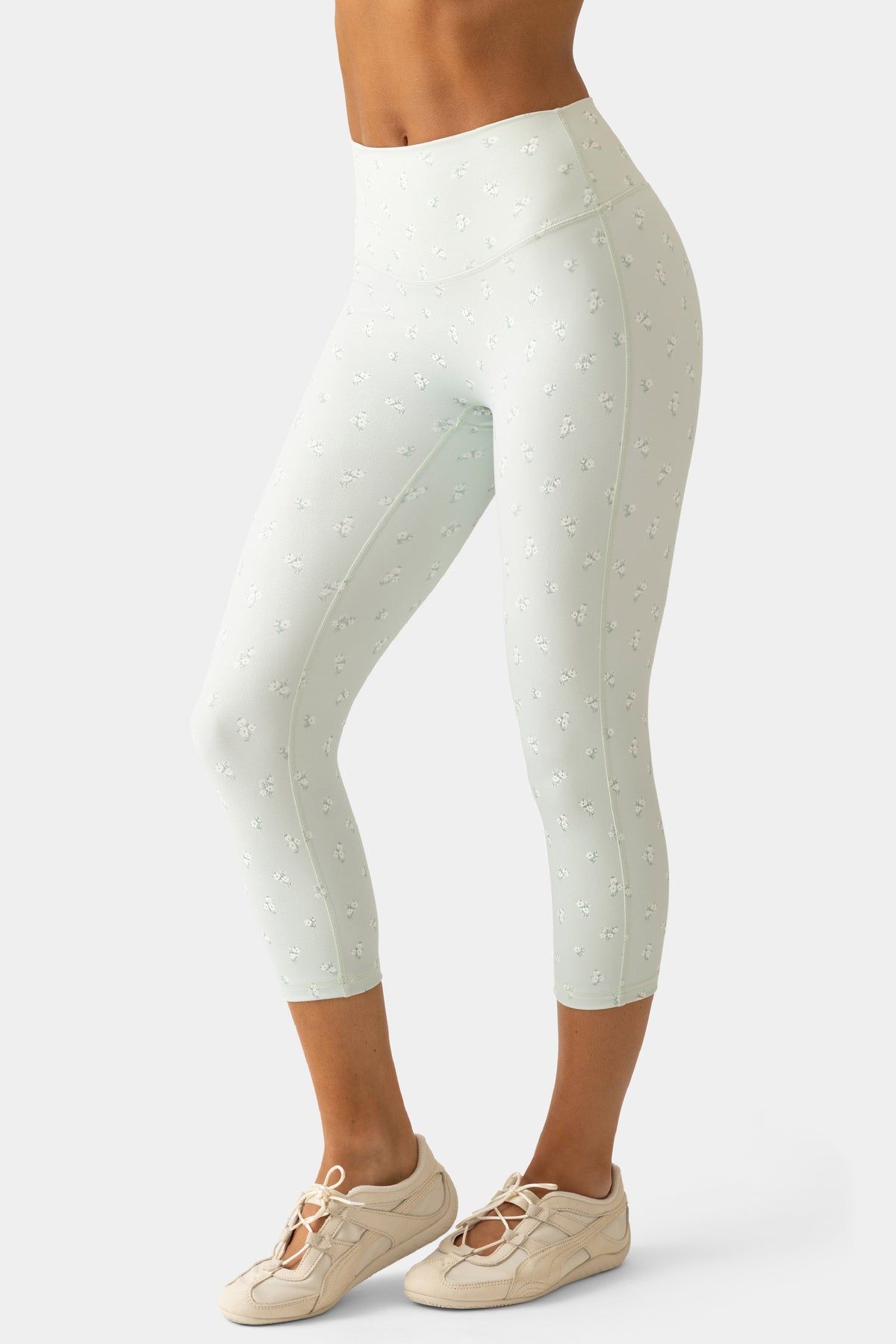 Soft Active Capri Leggings in Matcha Meadow - 1