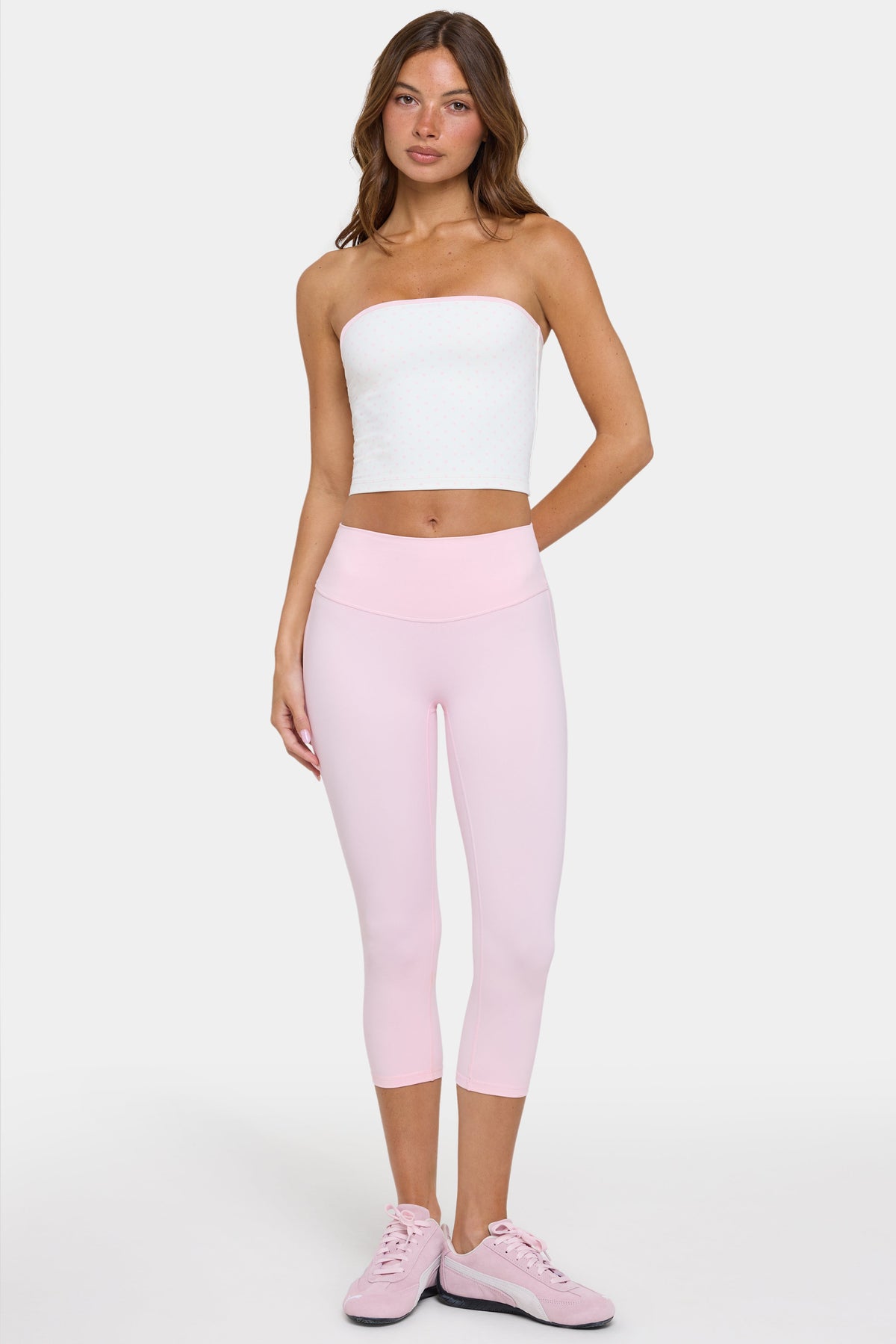 Soft Active Capri Leggings in Sorbet - 1