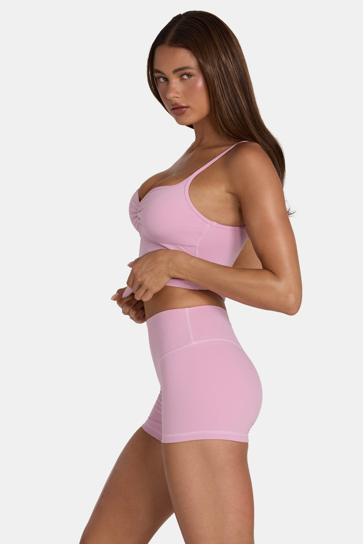 Soft Active Mini Shorts in Sweet Pink - 5