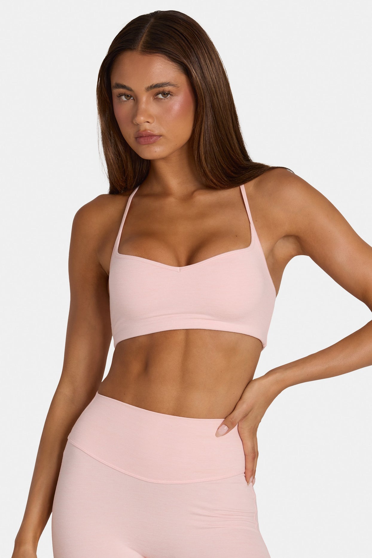 Soft Active Low-Impact Sports Bra in Blush Marl - 6