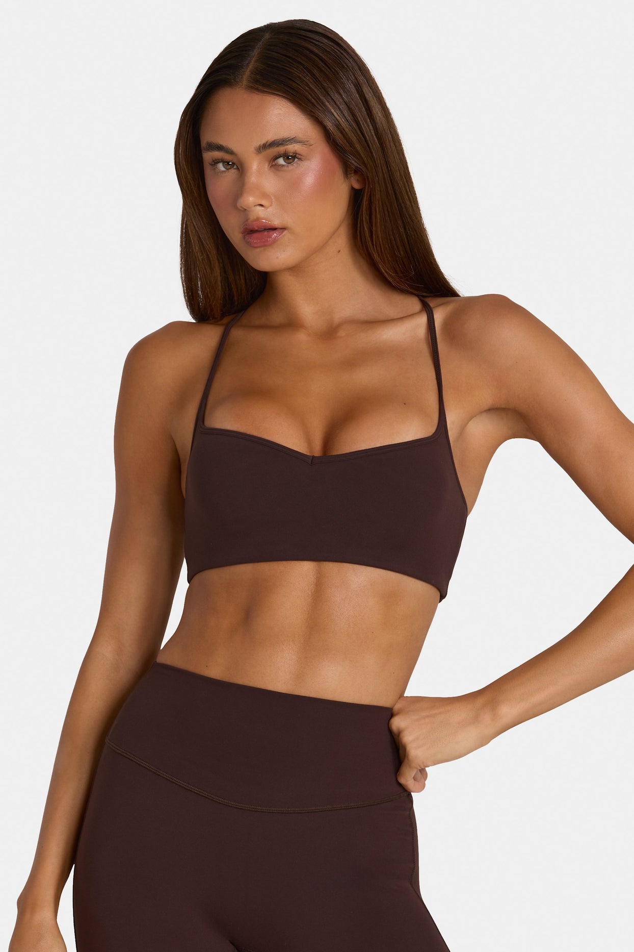 Soft Active Low-Impact Sports Bra in Espresso - 6