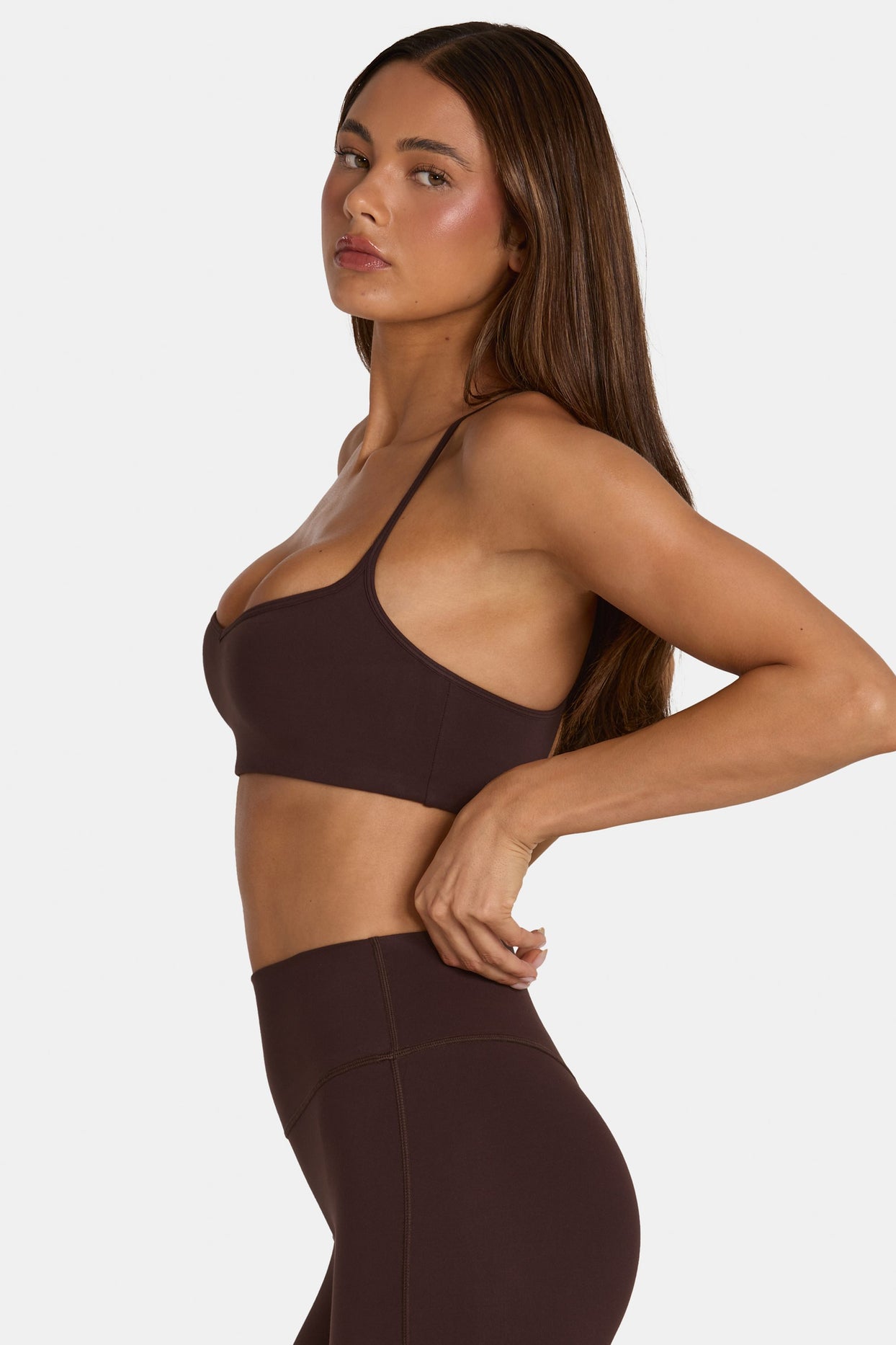 Soft Active Low-Impact Sports Bra in Espresso - 4