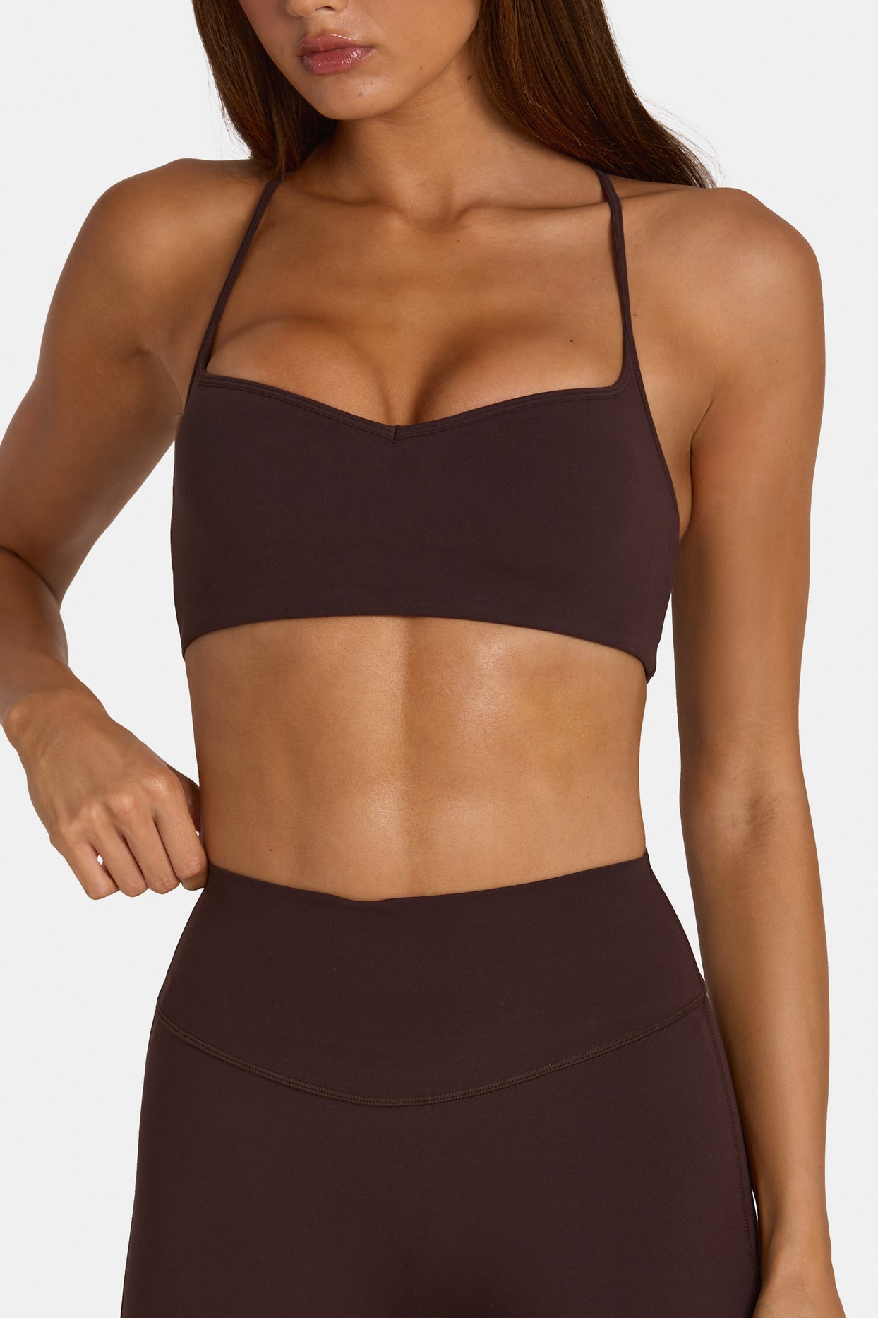Soft Active Low-Impact Sports Bra in Espresso - 5