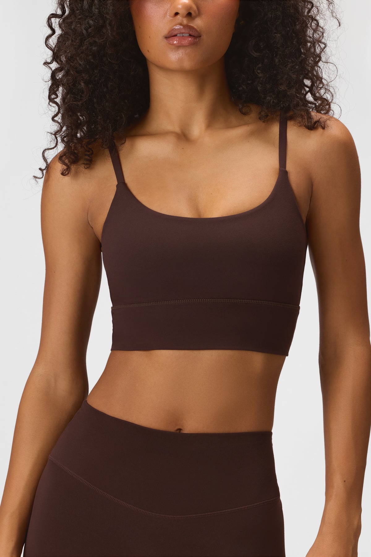 Soft Active High-Impact Sports Bra in Espresso - 2