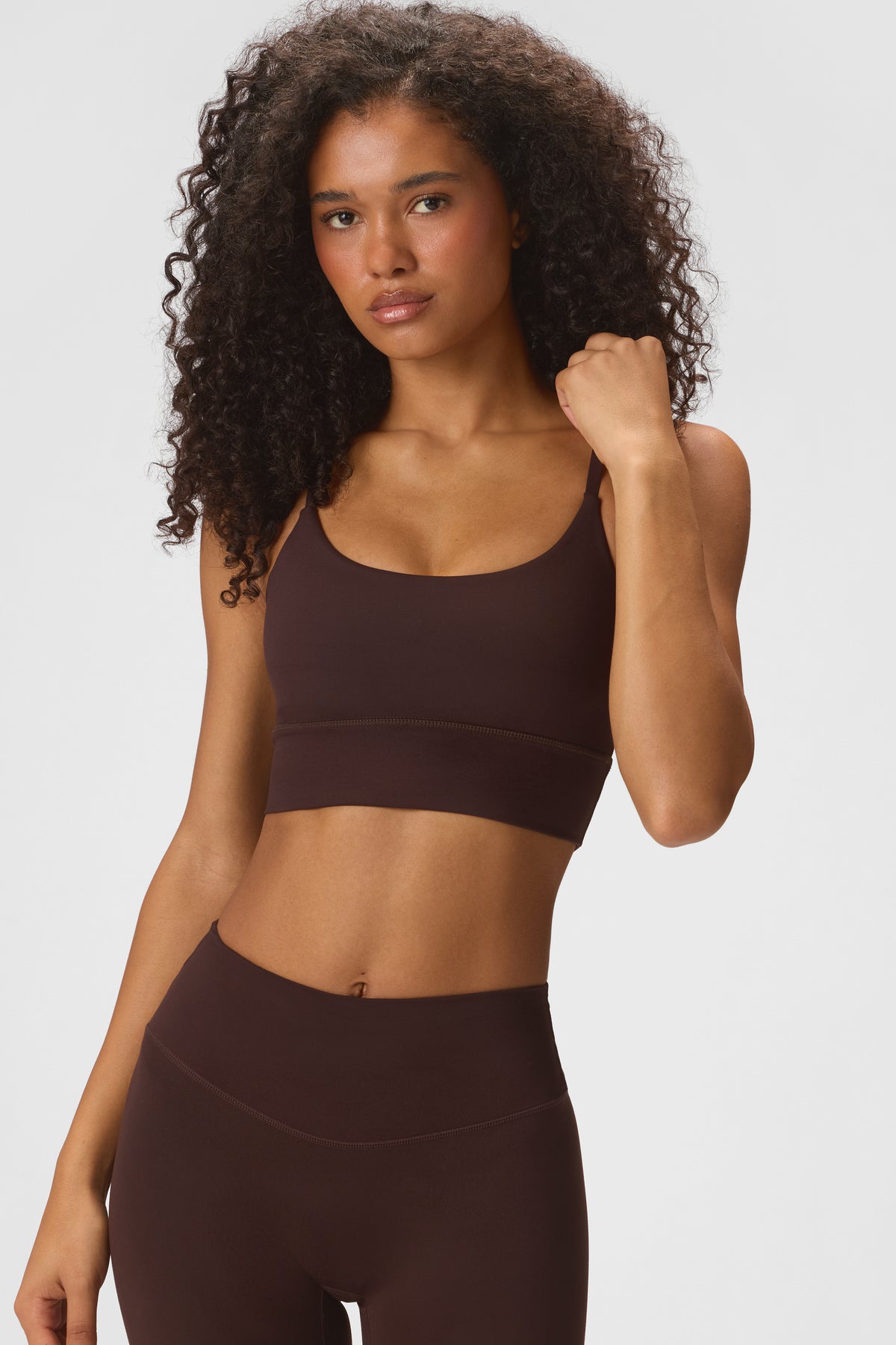 Soft Active High-Impact Sports Bra in Espresso - 1