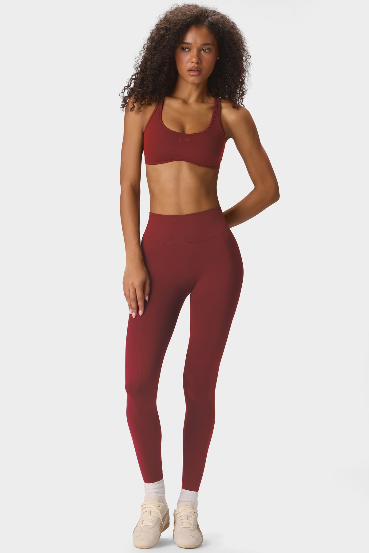 Soft Active Low-Impact Sports Bra in Dark Cherry - 2
