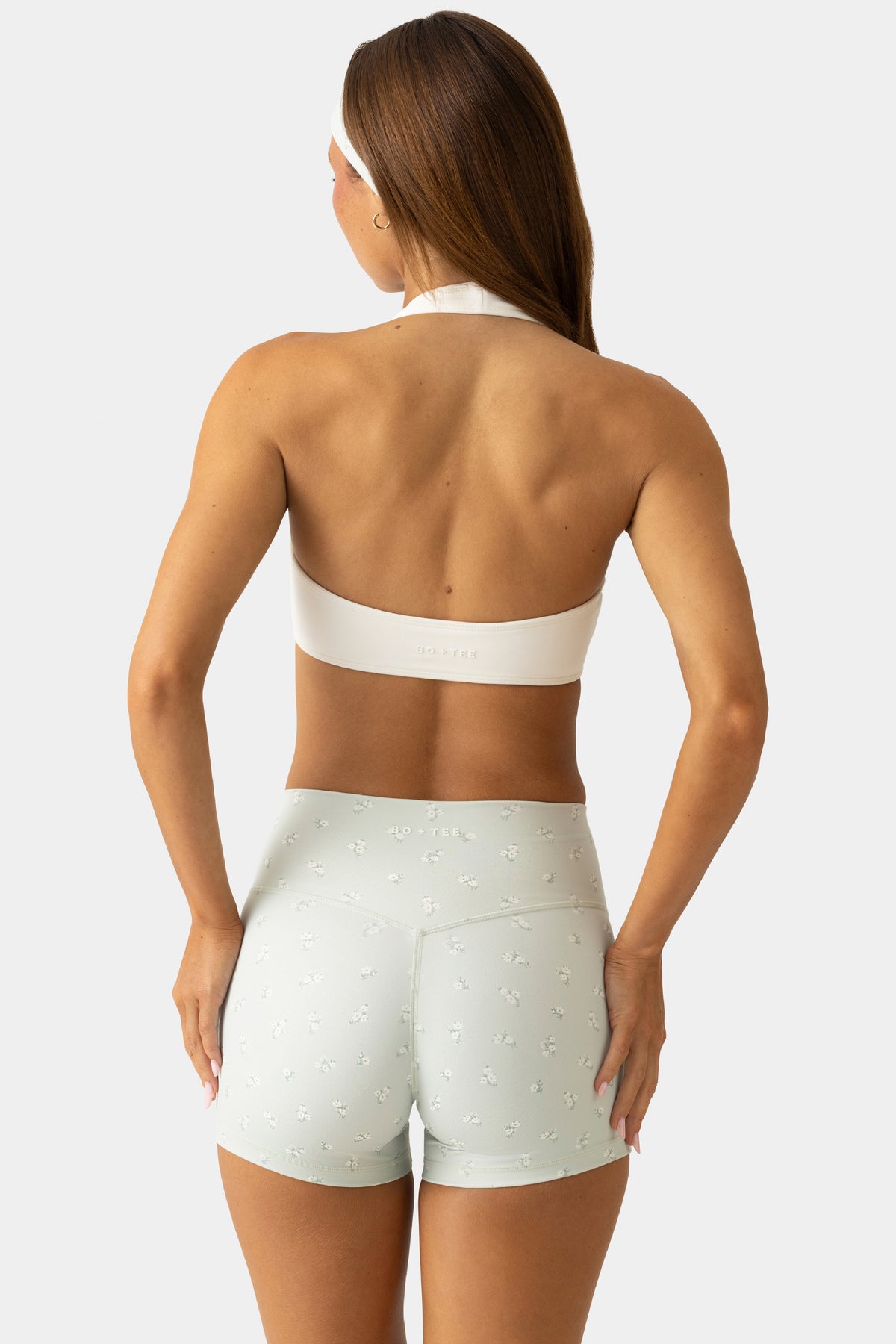 Soft Active Mini Shorts in Matcha Meadow - 2