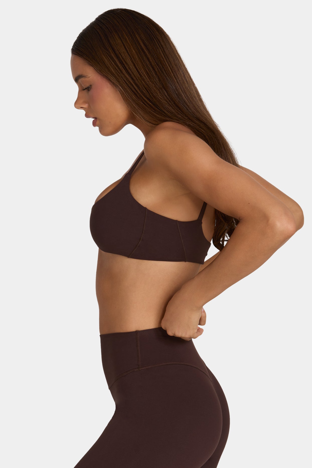 Soft Active Low-Impact Sports Bra in Espresso - 4