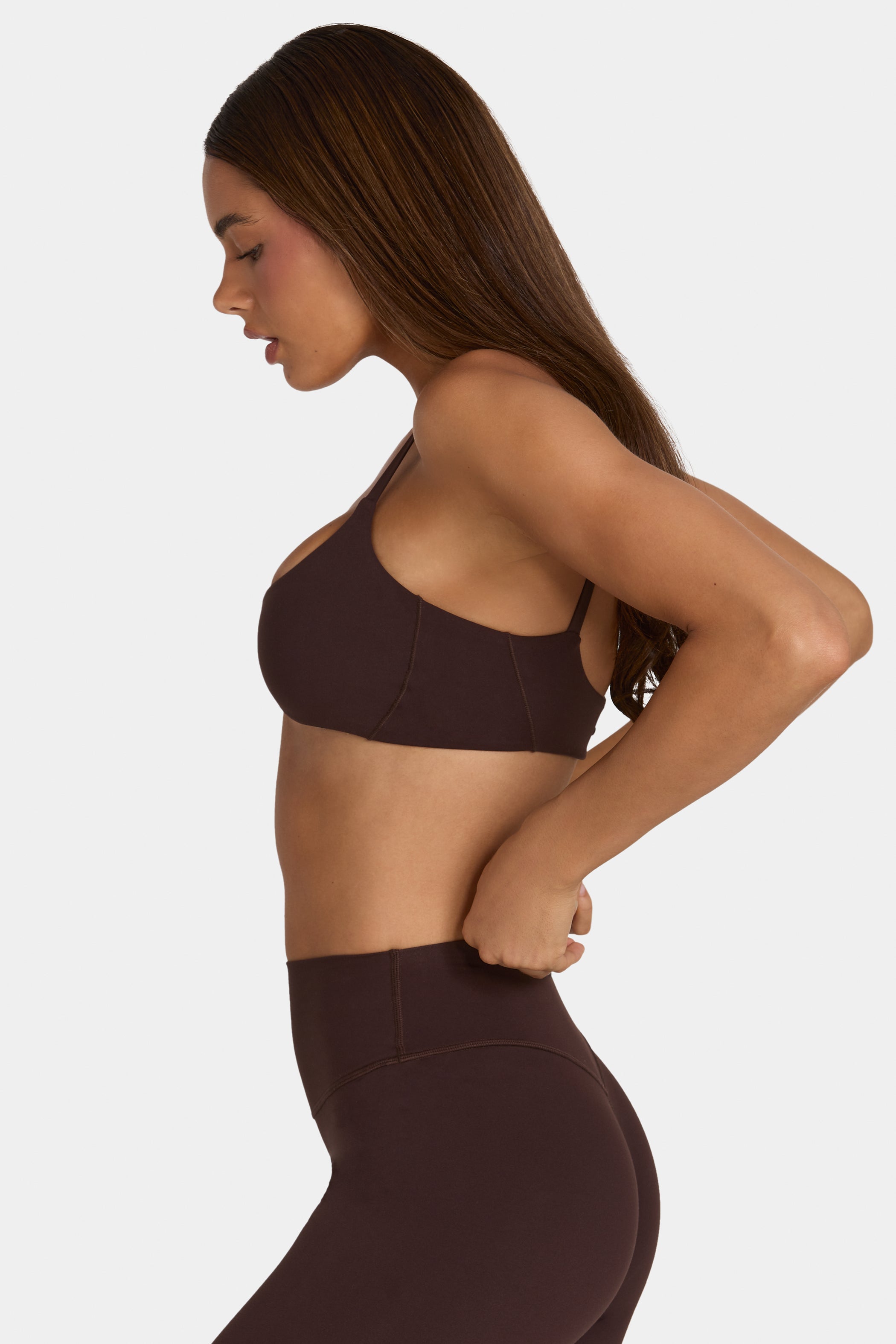 Soft Active Low-Impact Sports Bra in Espresso