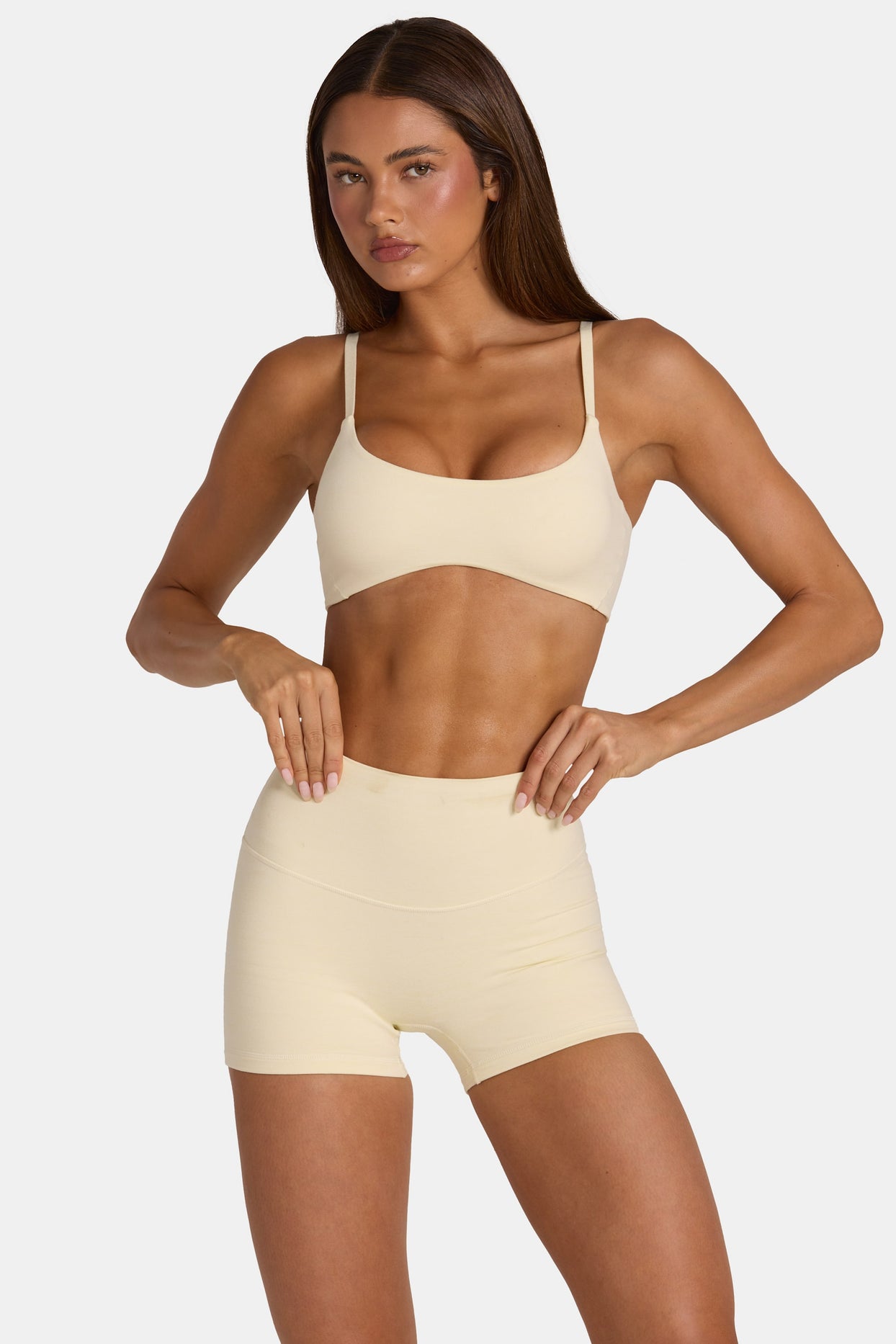 Soft Active Low-Impact Sports Bra in Lemon Marl - 7