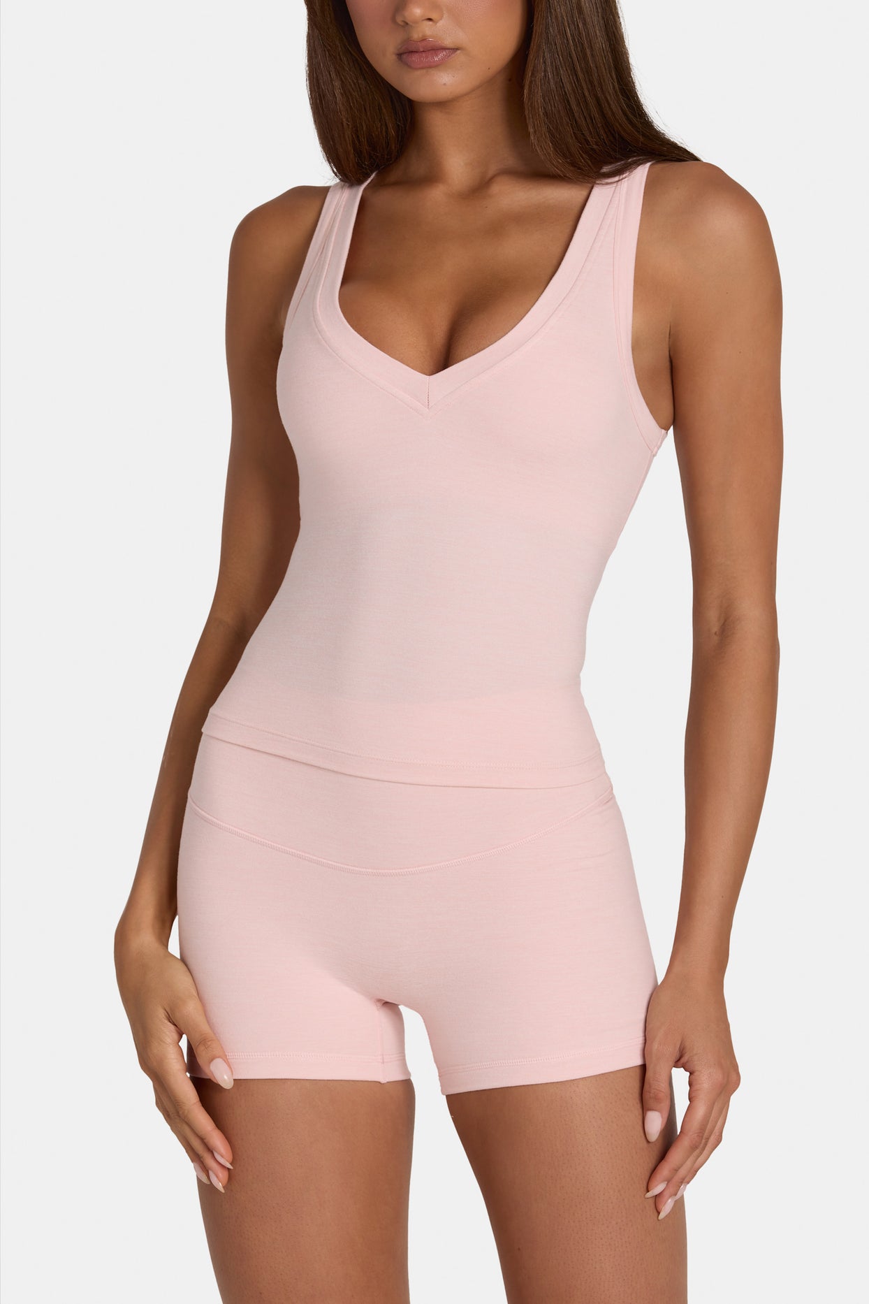 Soft Active Tank Top in Blush Marl - 6