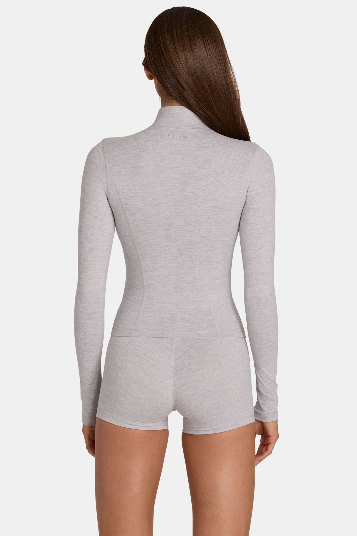 Soft Active Zip-Up Jacket in Grey Marl - 2