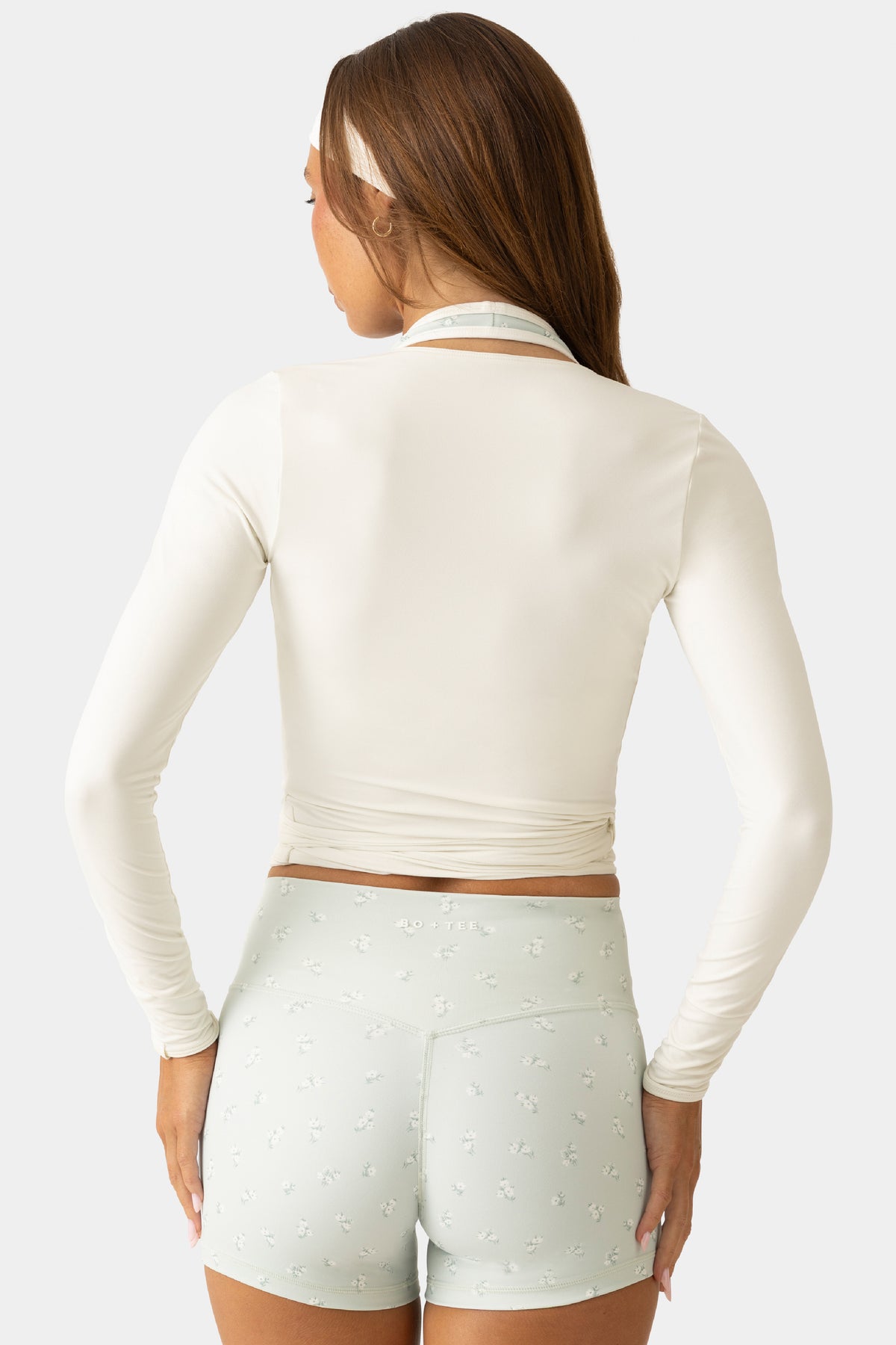 Soft Jersey Wrap Top in Vanilla