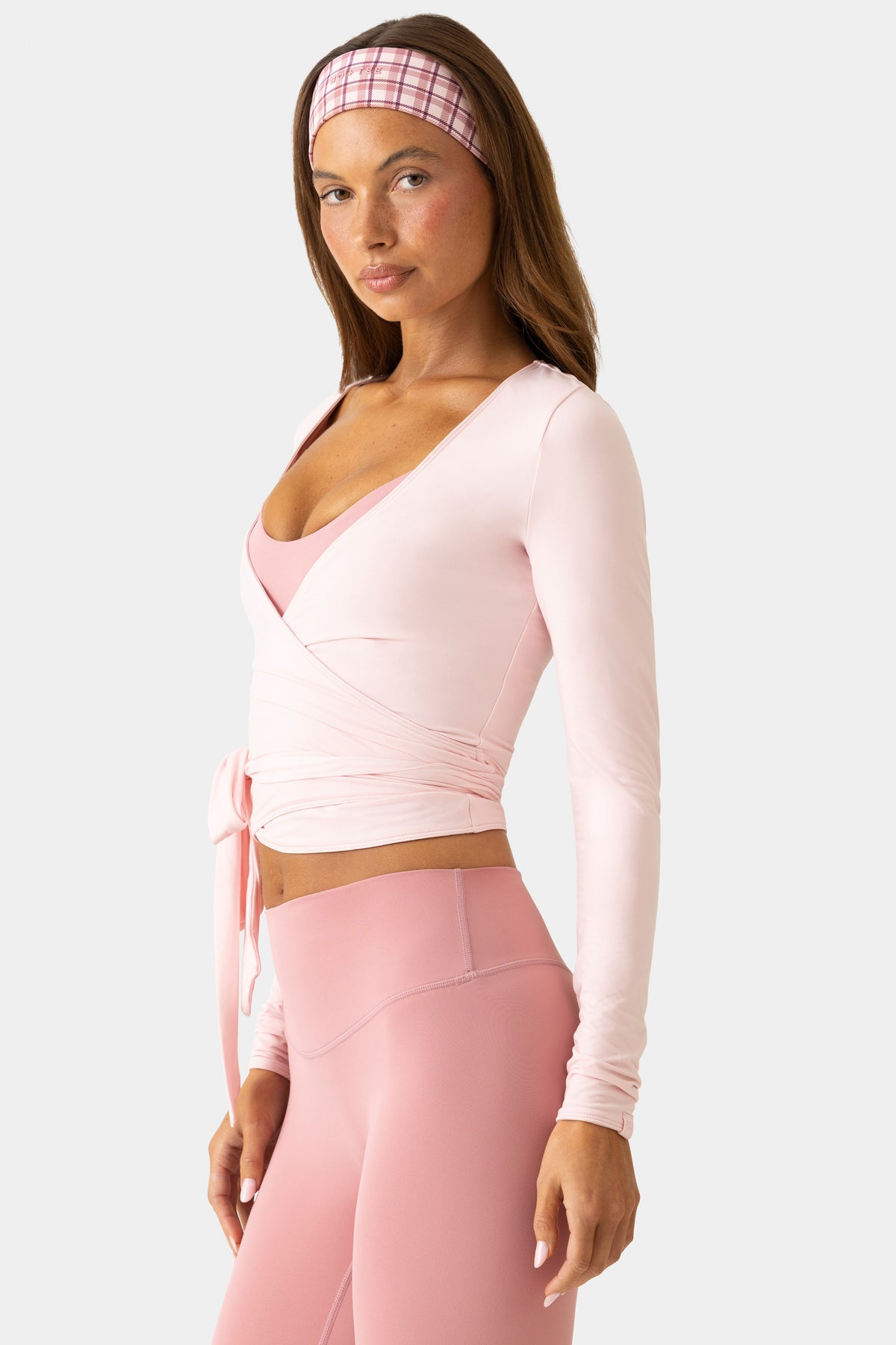 Soft Jersey Wrap Top in Ballet