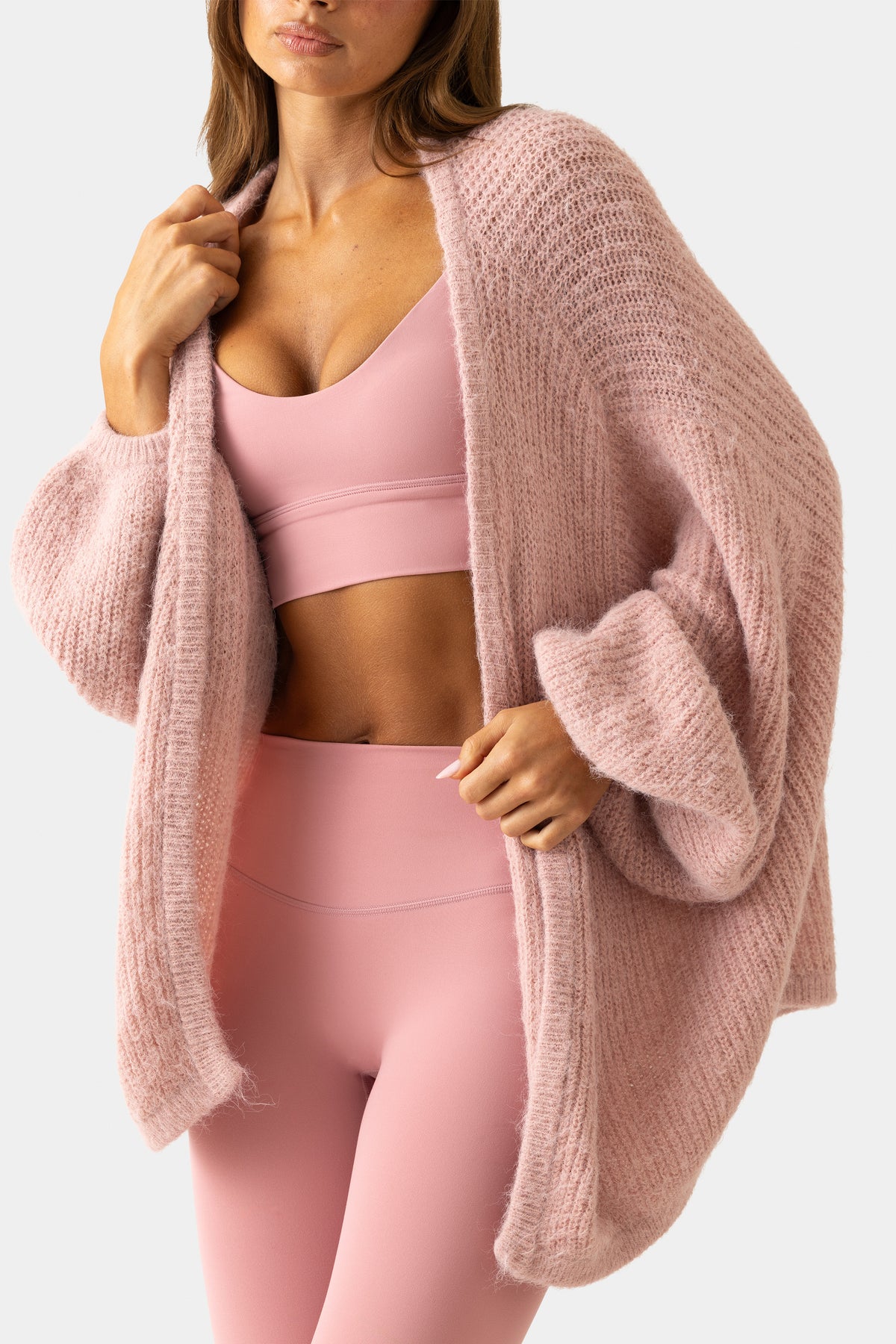 Soft Knit Cardigan in Ballet