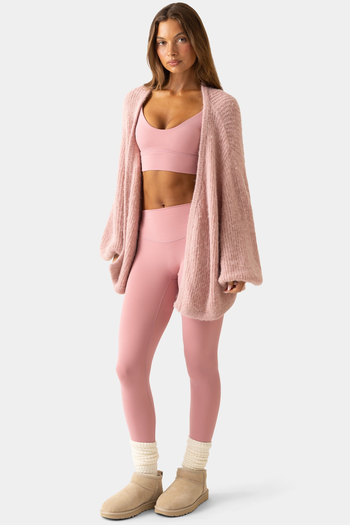 Soft Knit Cardigan in Ballet