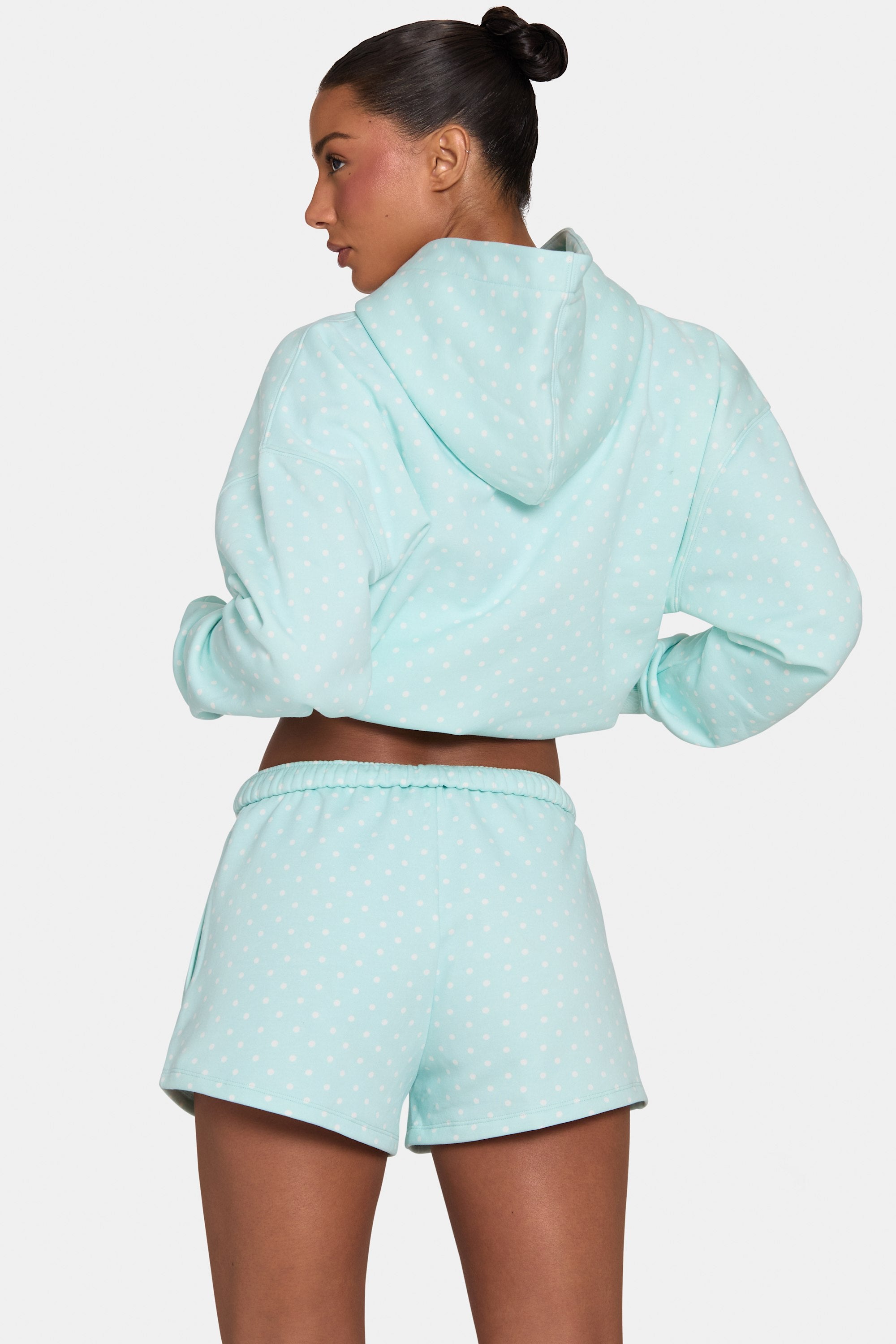 Sweat Shorts in Peppermint Polka Dot