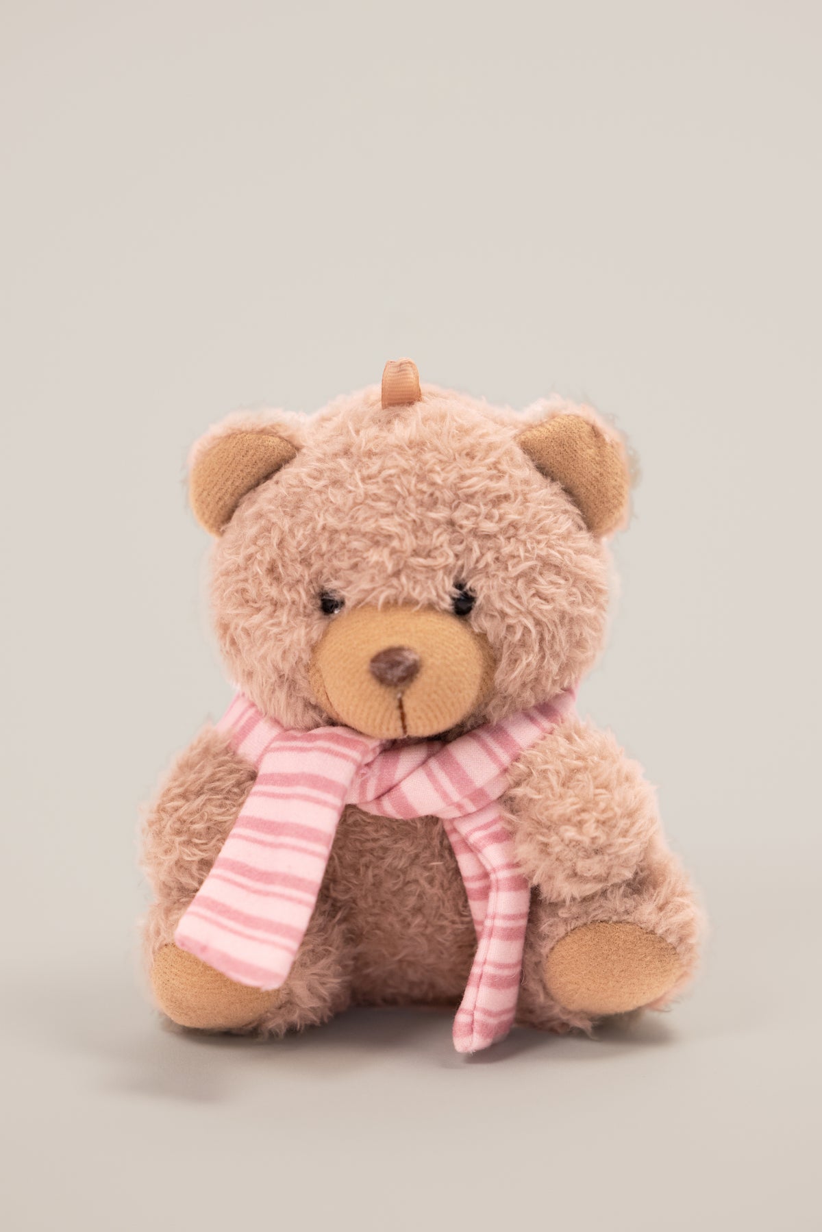 Teddy Keychain in Berry Stripe - 1
