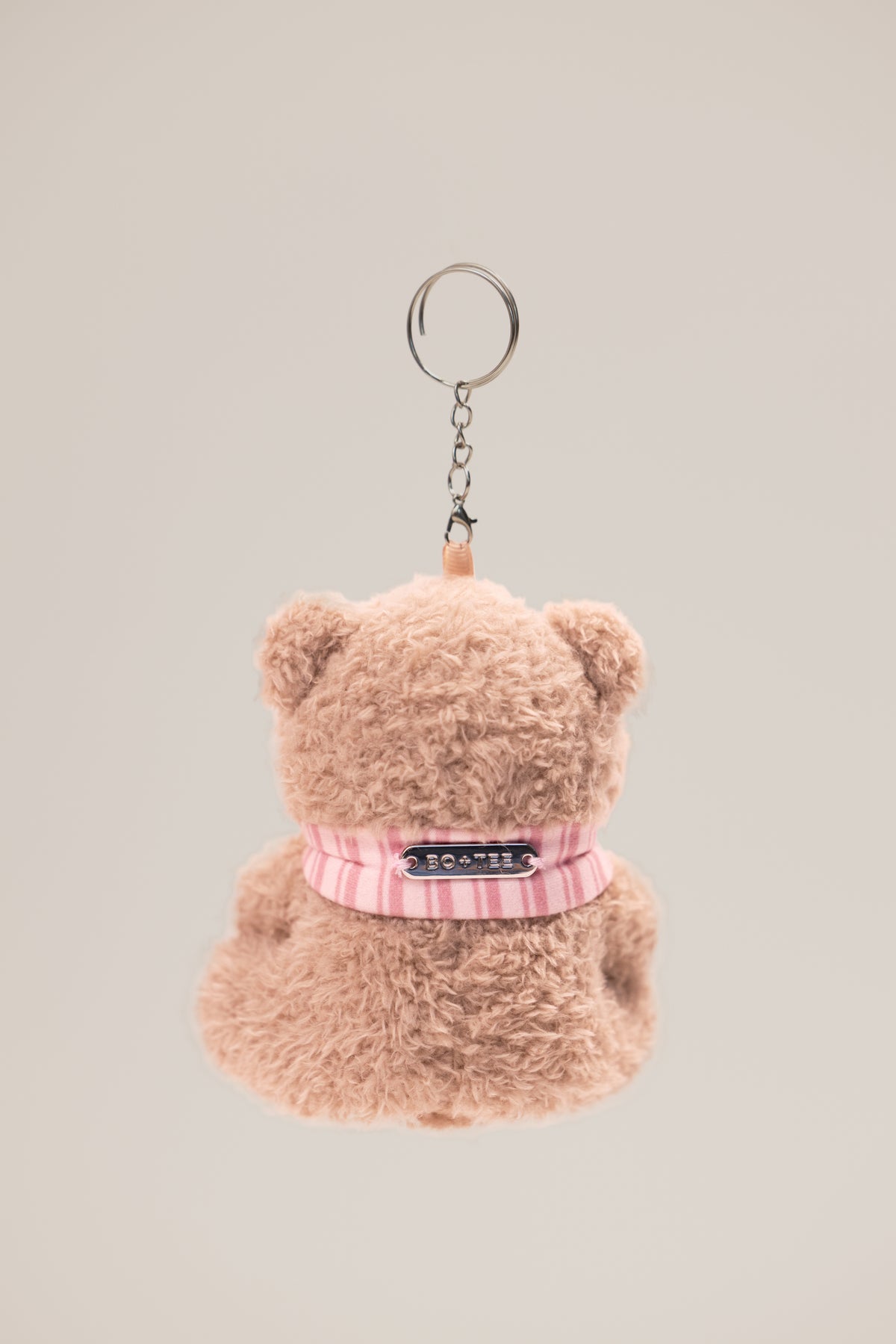 Teddy Keychain in Berry Stripe - 2