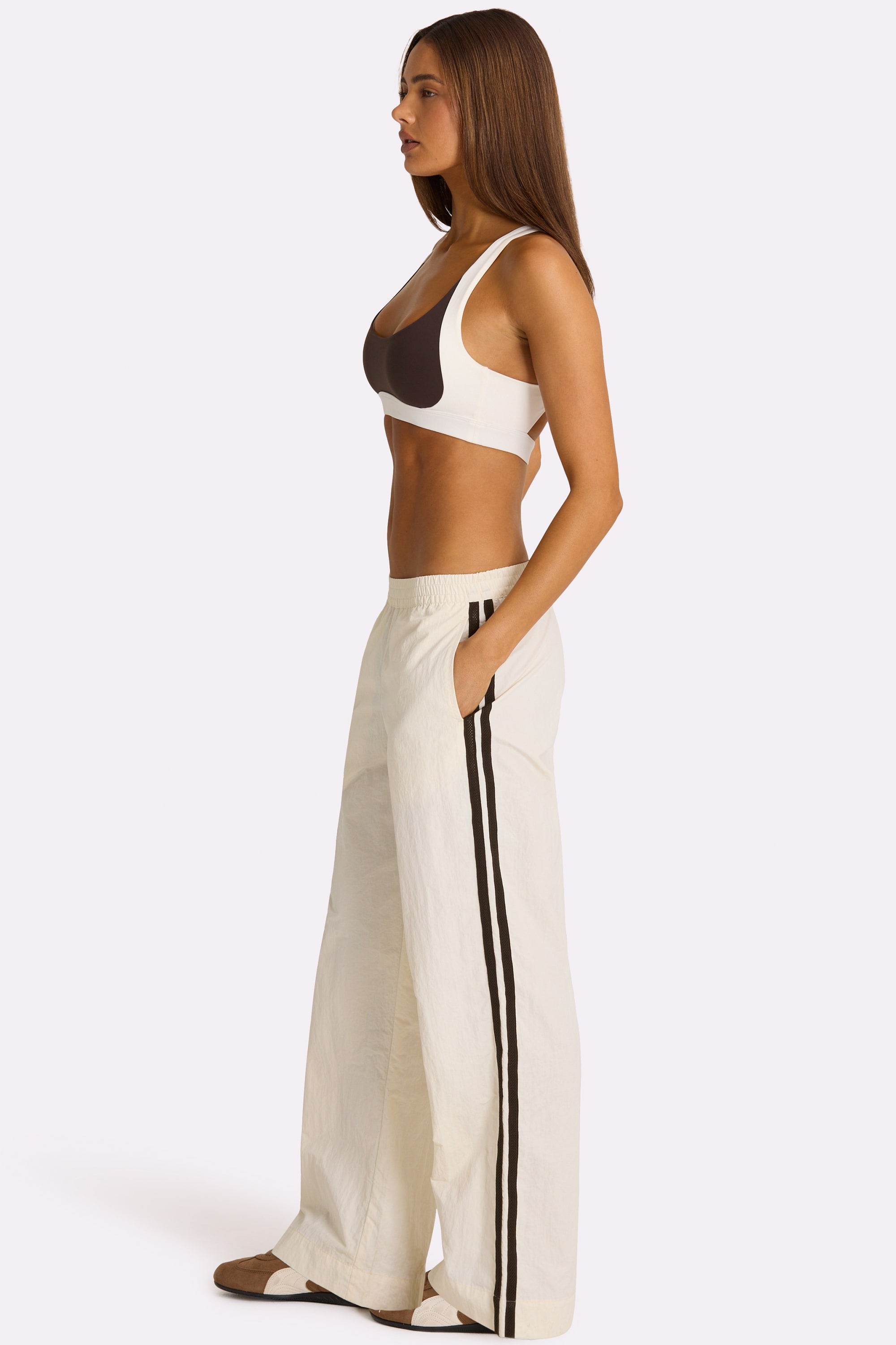 Woven Track Pants in Coconut