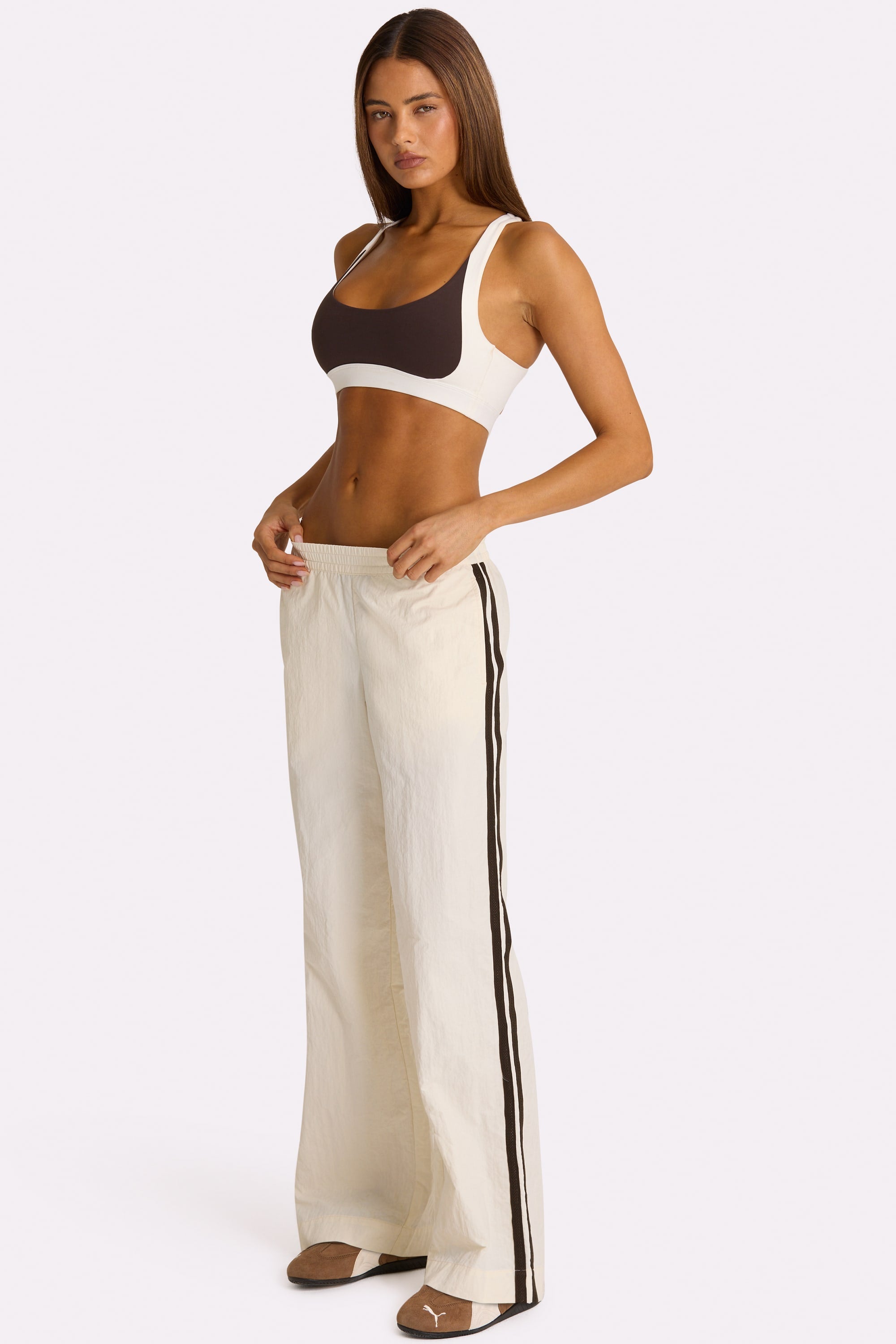 Woven Track Pants in Coconut