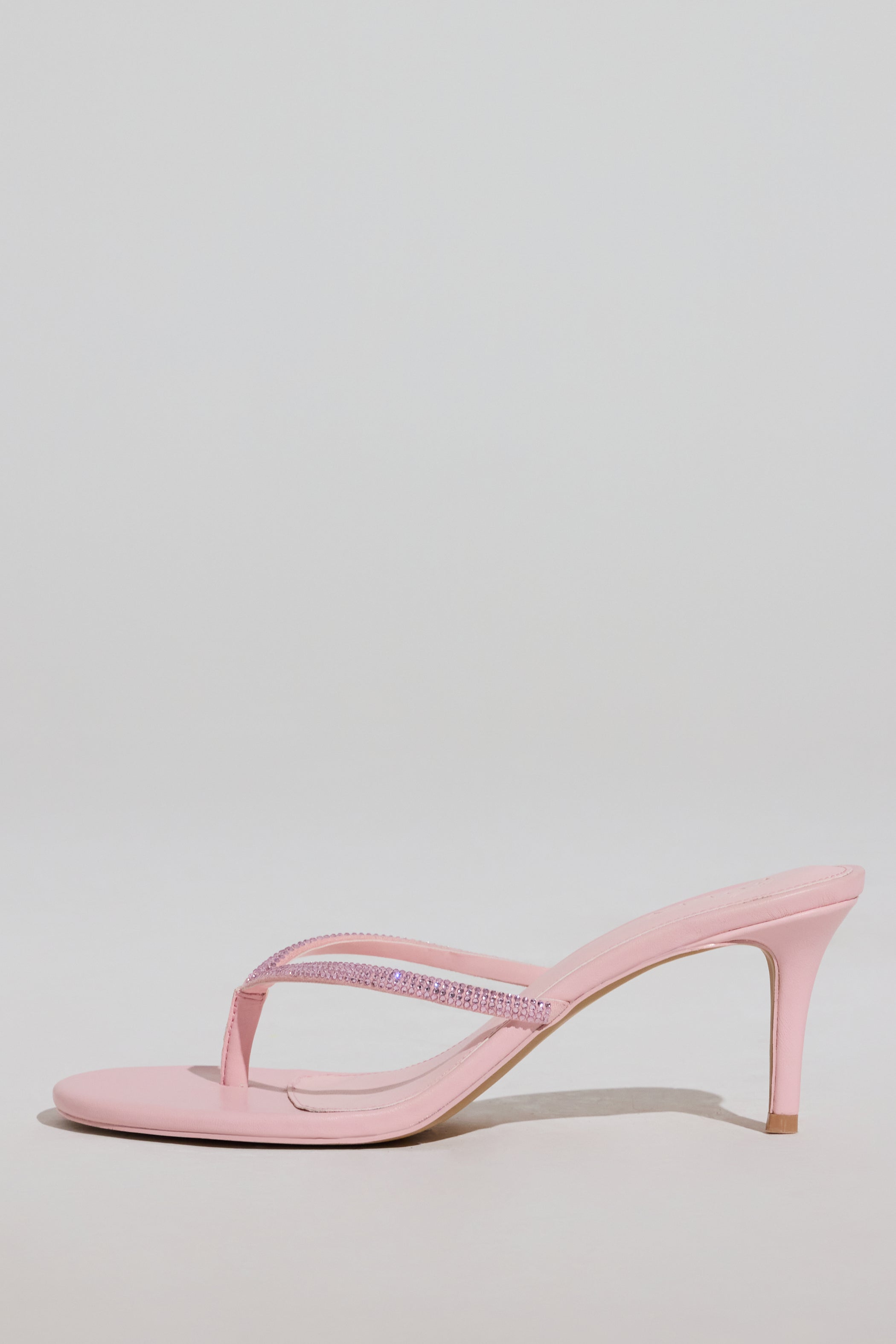 Heeled Sandal in Blush Pink