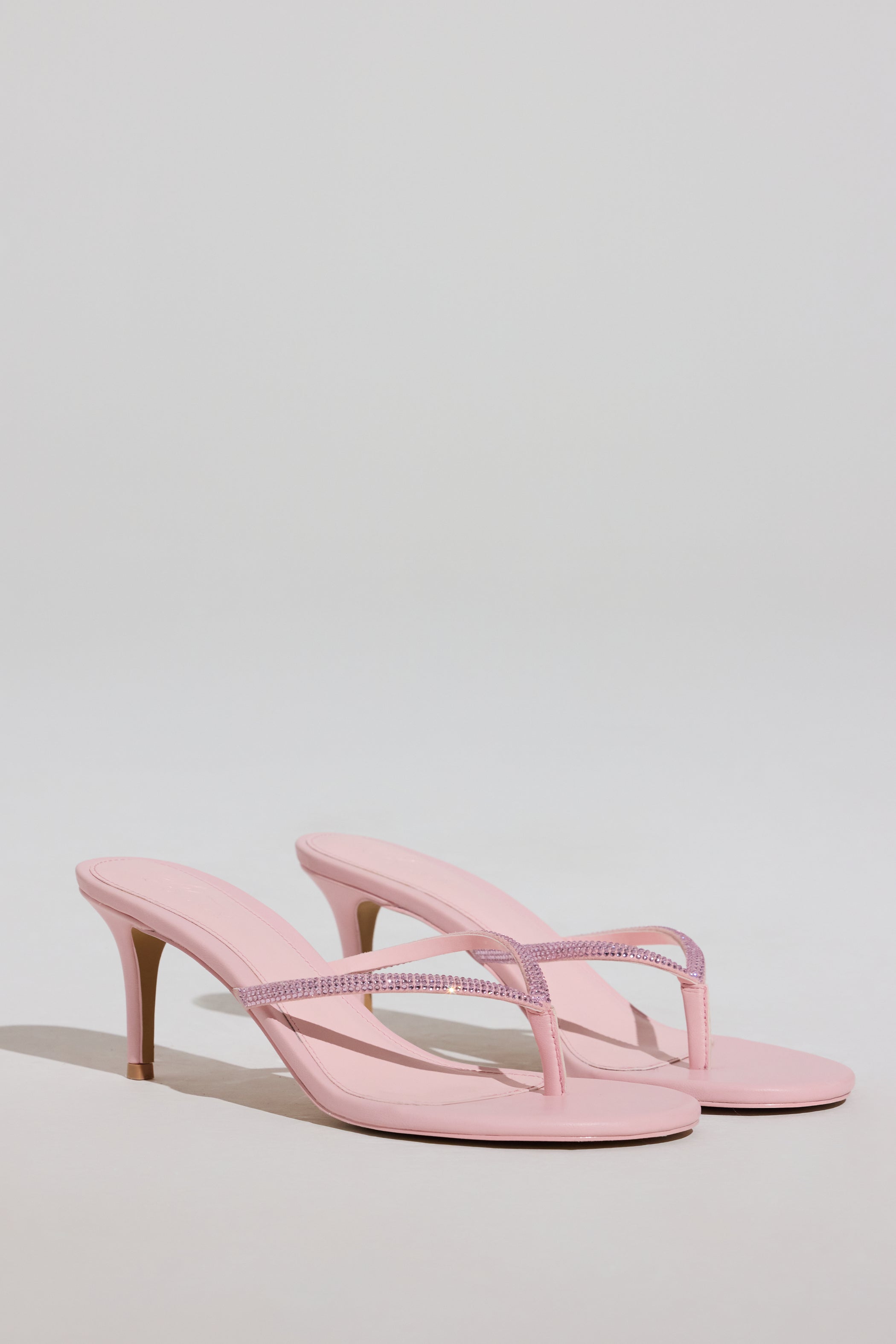 Heeled Sandal in Blush Pink